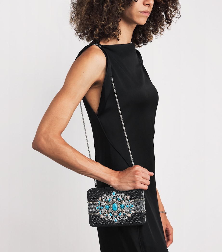 Slim Embellished Dixie Clutch Bag SJTMT JET MULTI Image 2