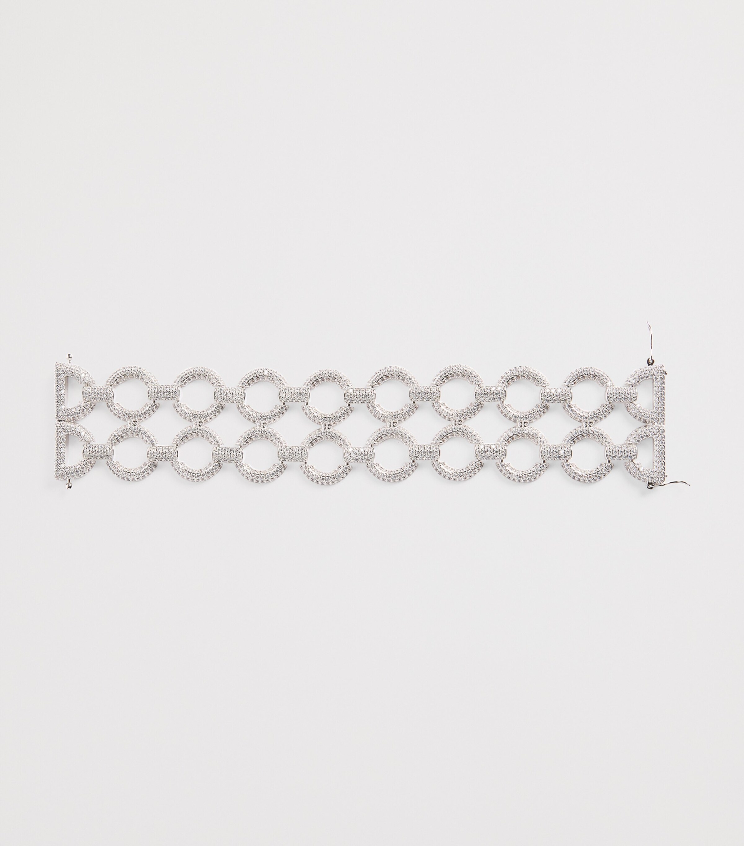 Double Crystal Link Bracelet SILVER Image 3