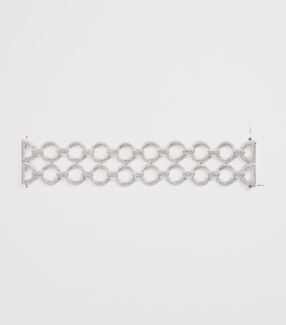 Double Crystal Link Bracelet SILVER Image 3