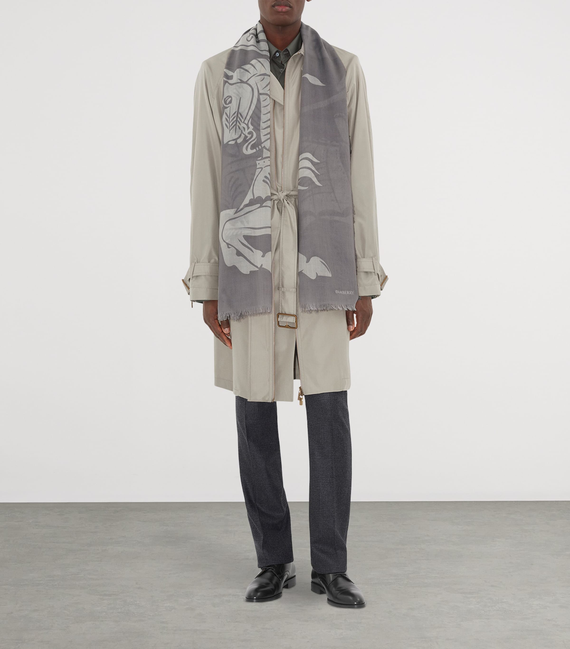 Wool Wide EKD Scarf MIST BLUE Image 4