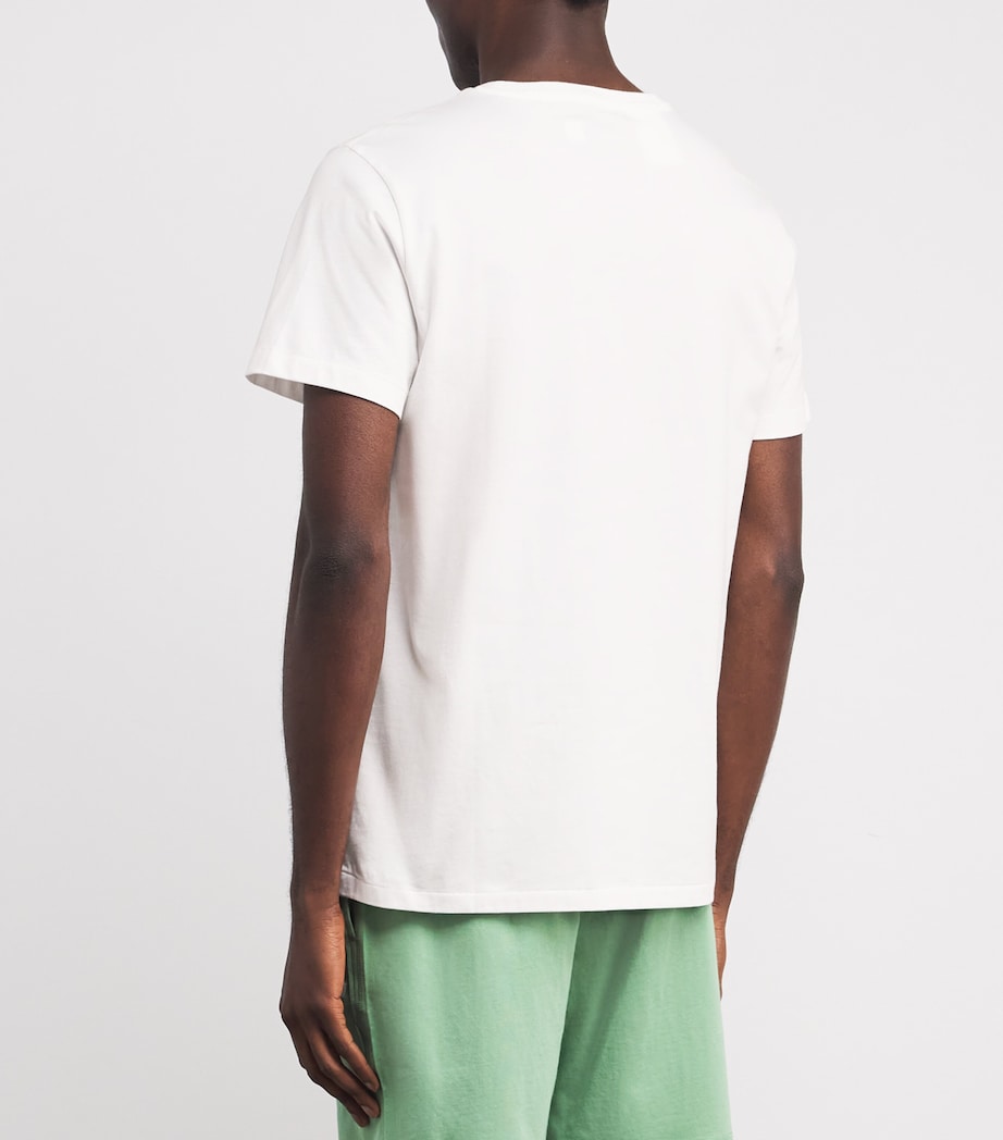 Cotton Polo Pony Sleep T-Shirt WHITE / NAVY PP Image 4