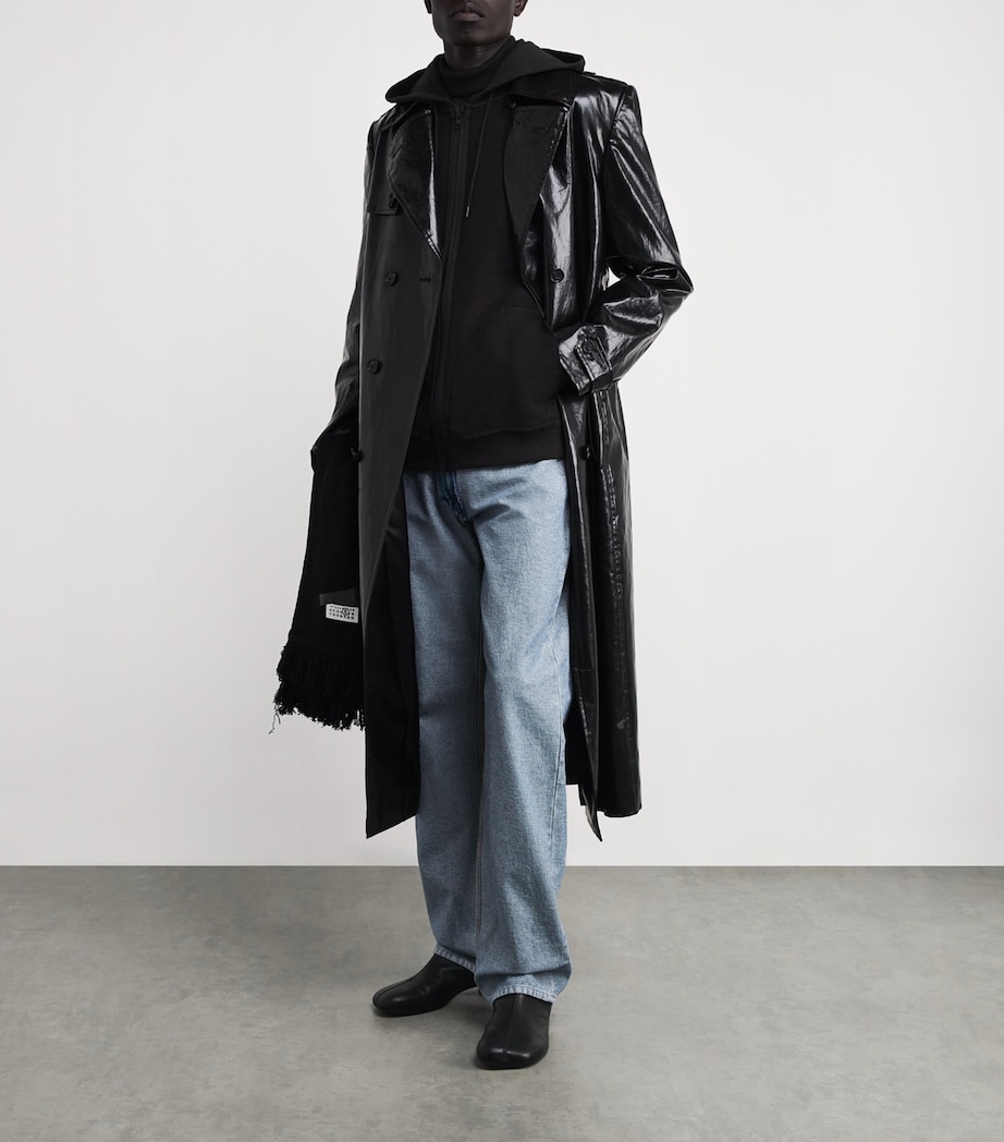 Cotton Inverted Zip-Up Hoodie 900 - BLACK Image 2