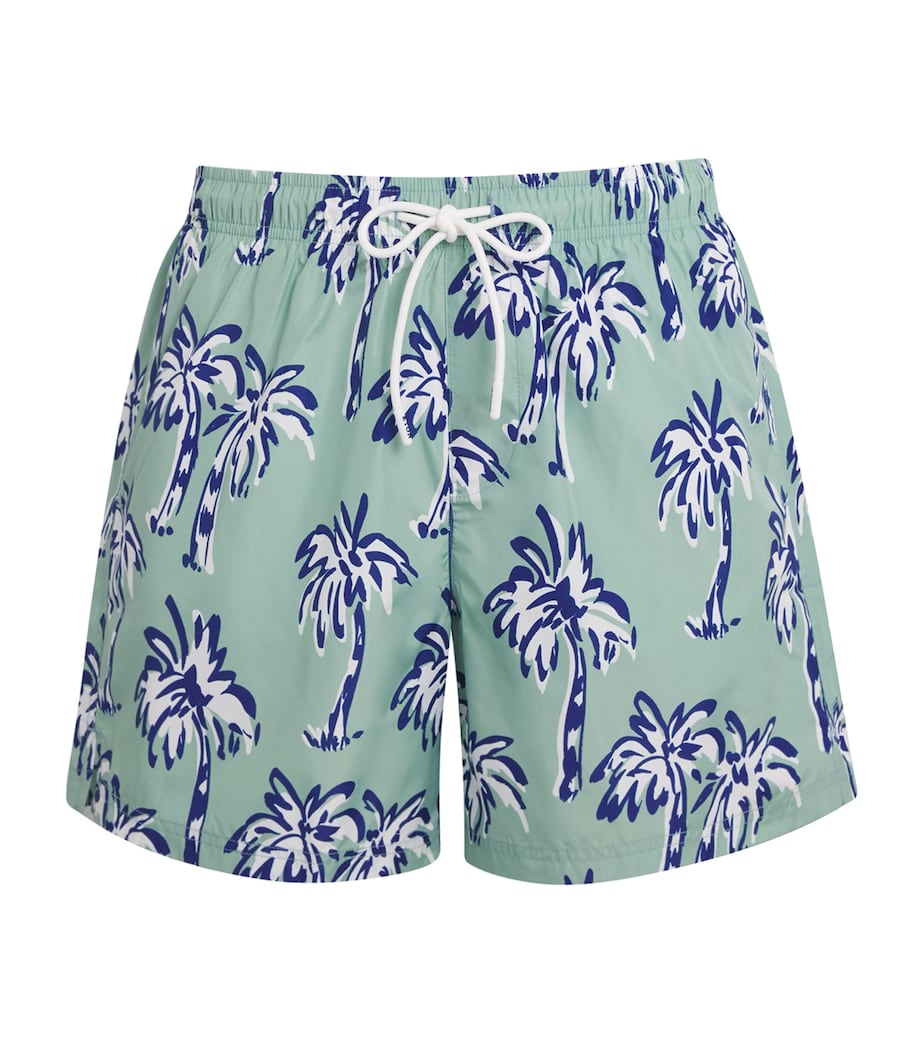 Palm Tree Swim Shorts 65 MID GREEN Image 1
