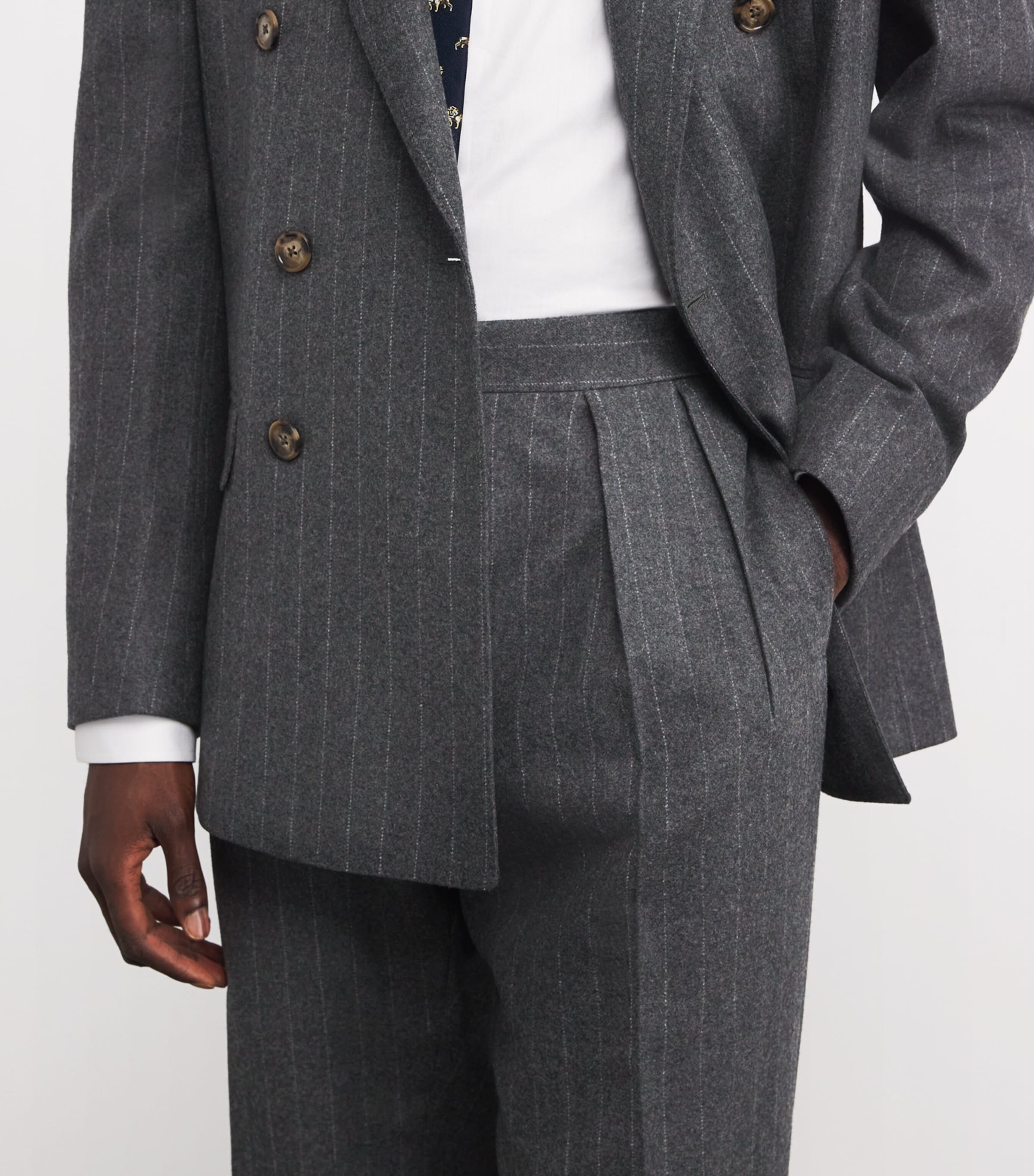 Polo Ralph Lauren Grey Wool Chalk-Stripe 2-Piece Suit | Harrods US