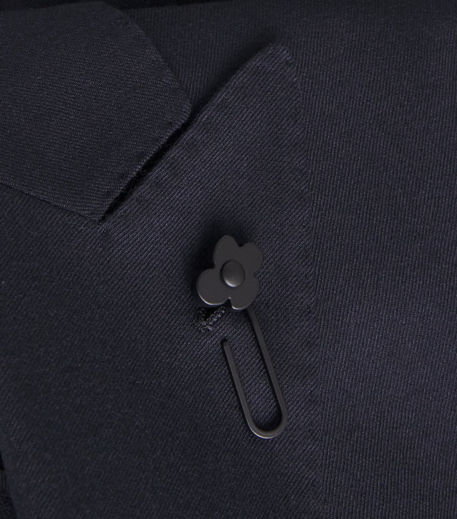 Wool-Blend Double-Breasted Blazer 850 NAVY Image 5