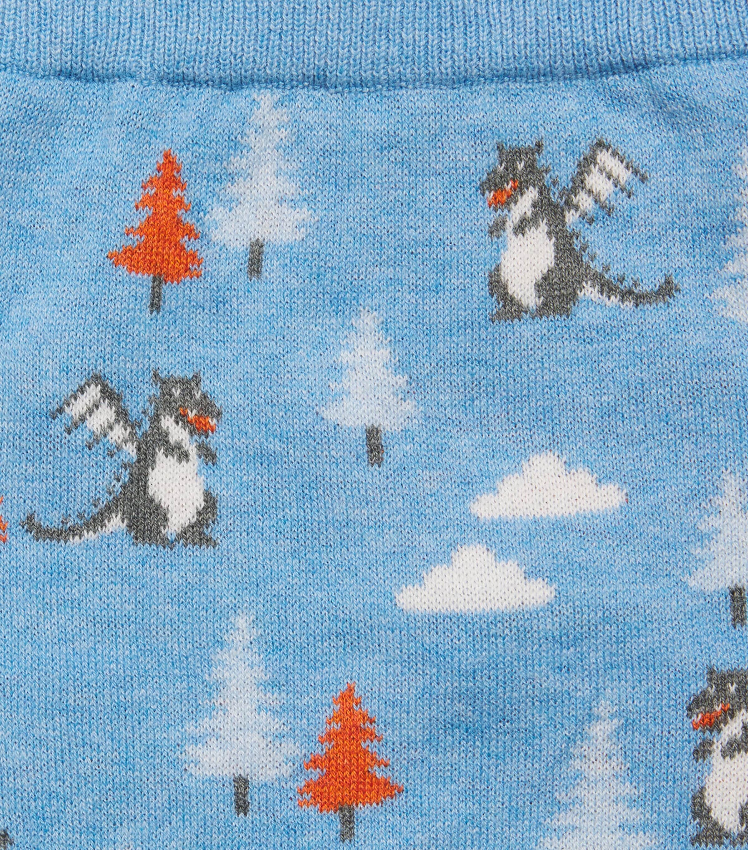 Purebaby Cotton-Wool Magic Forest Dragon Sweatpants (0-18 Months) Forjd Forest Jcquard Image 4