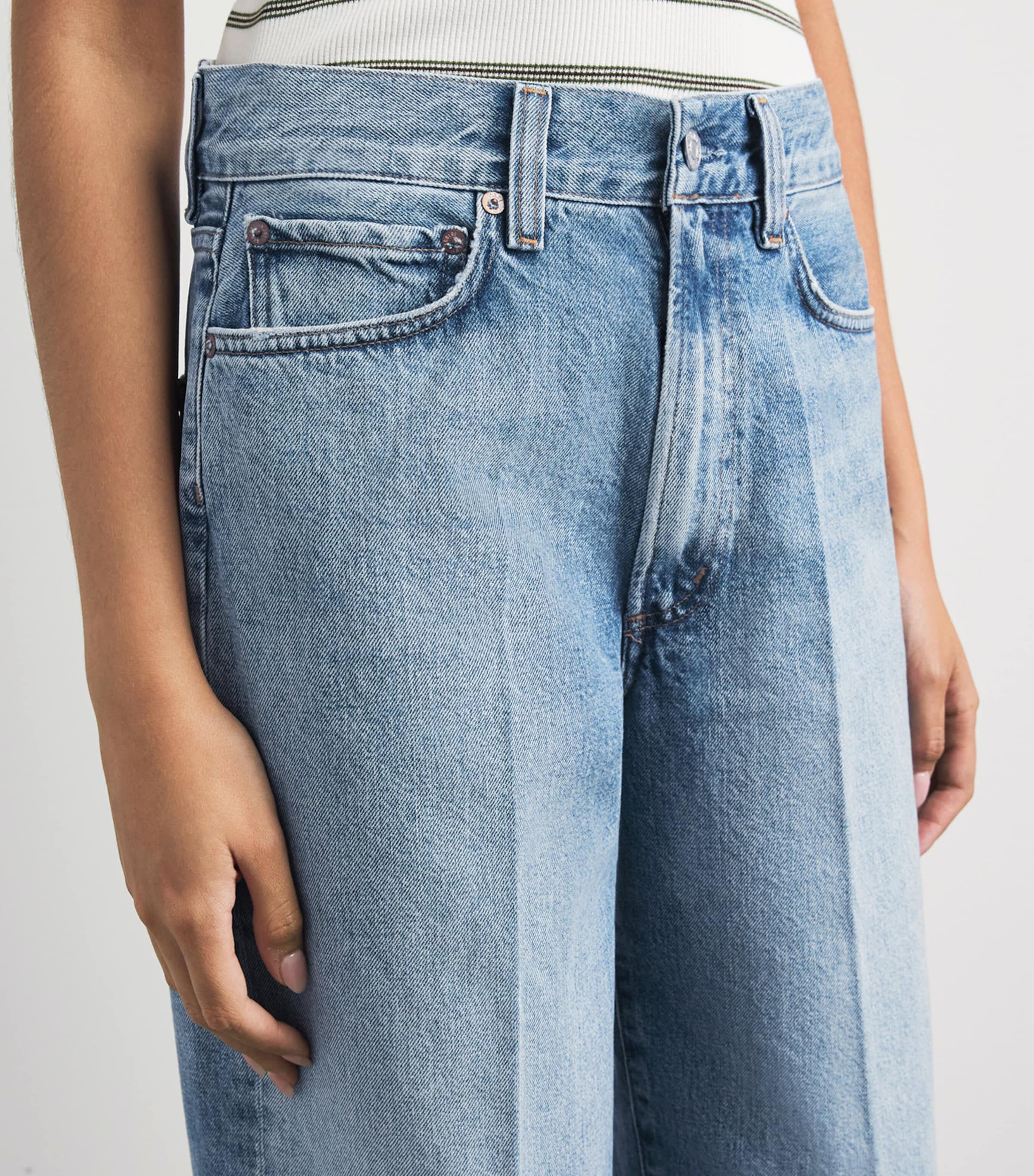 AGOLDE Womens '80s Vintage Taper Straight Jeans Orbital Vint Indigo Image 3