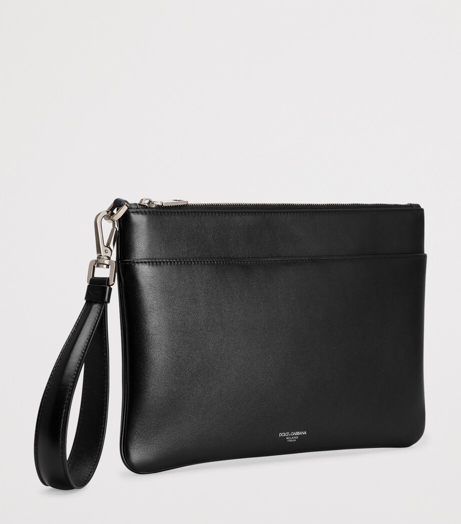 Dolce&Gabbana Calfskin Pouch Black Image 6