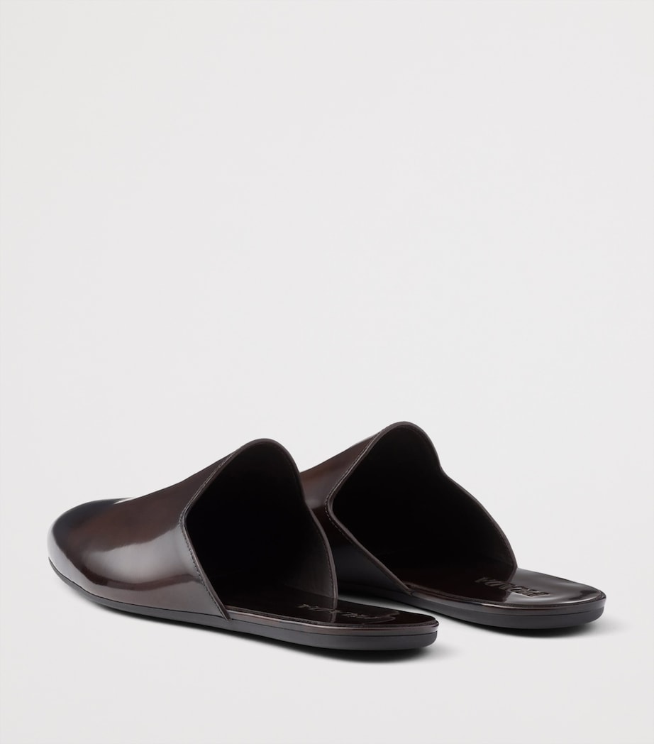 Brushed Leather Mules F0038 Image 5