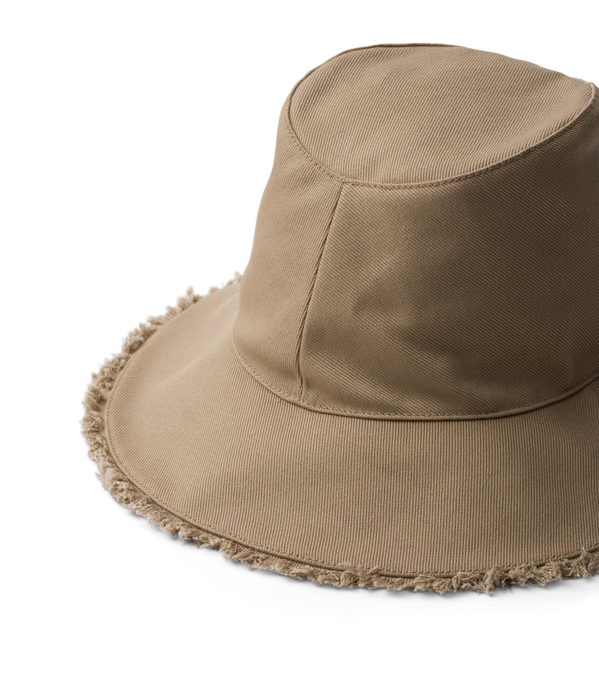 Prada Wide-Brim Drill Bucket Hat | Harrods DE
