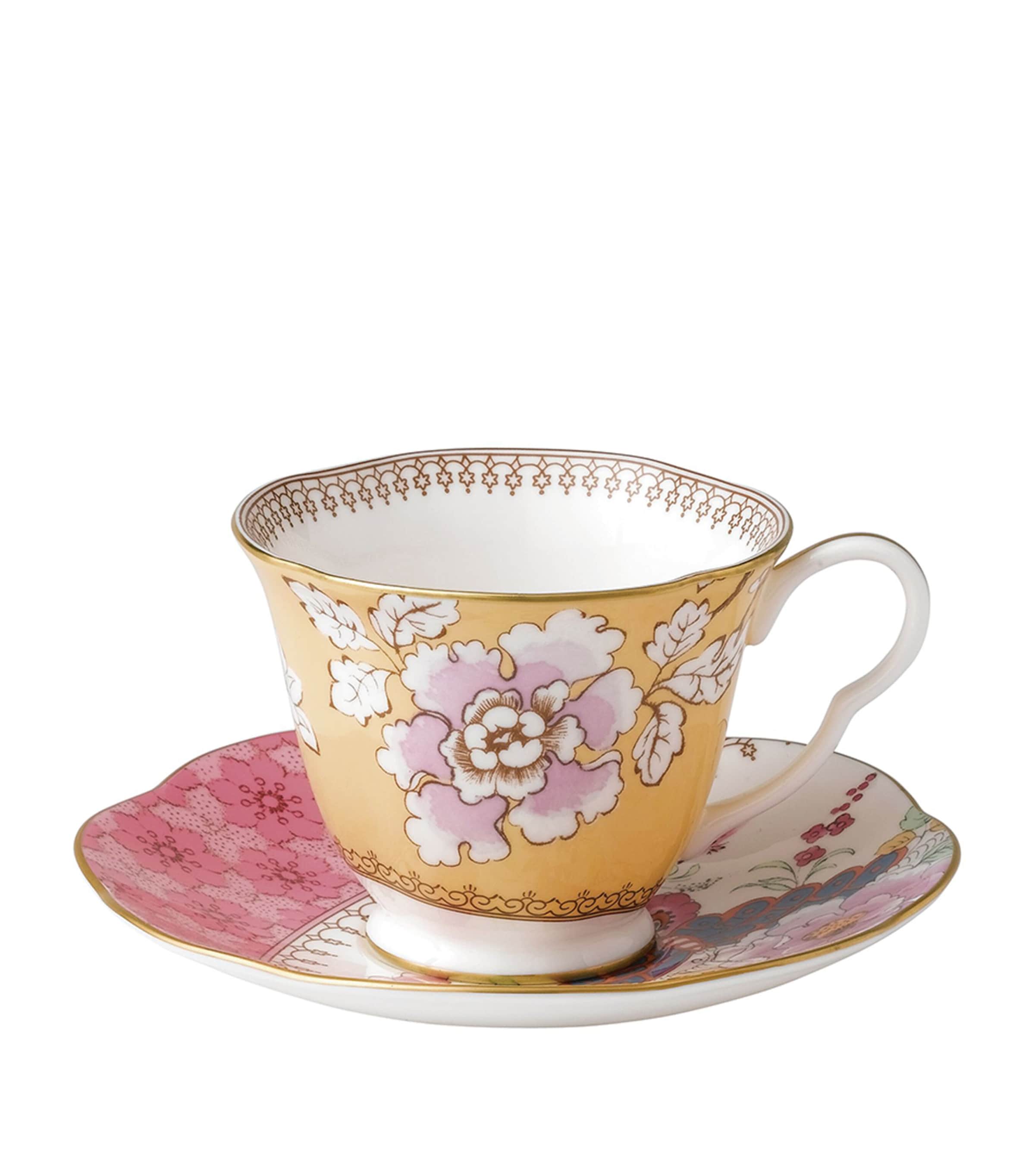 Wedgwood Butterfly Bloom Teacup and Saucer | Dining | Tableware | Tea Cups & Saucers | Designers | Wedgwood
