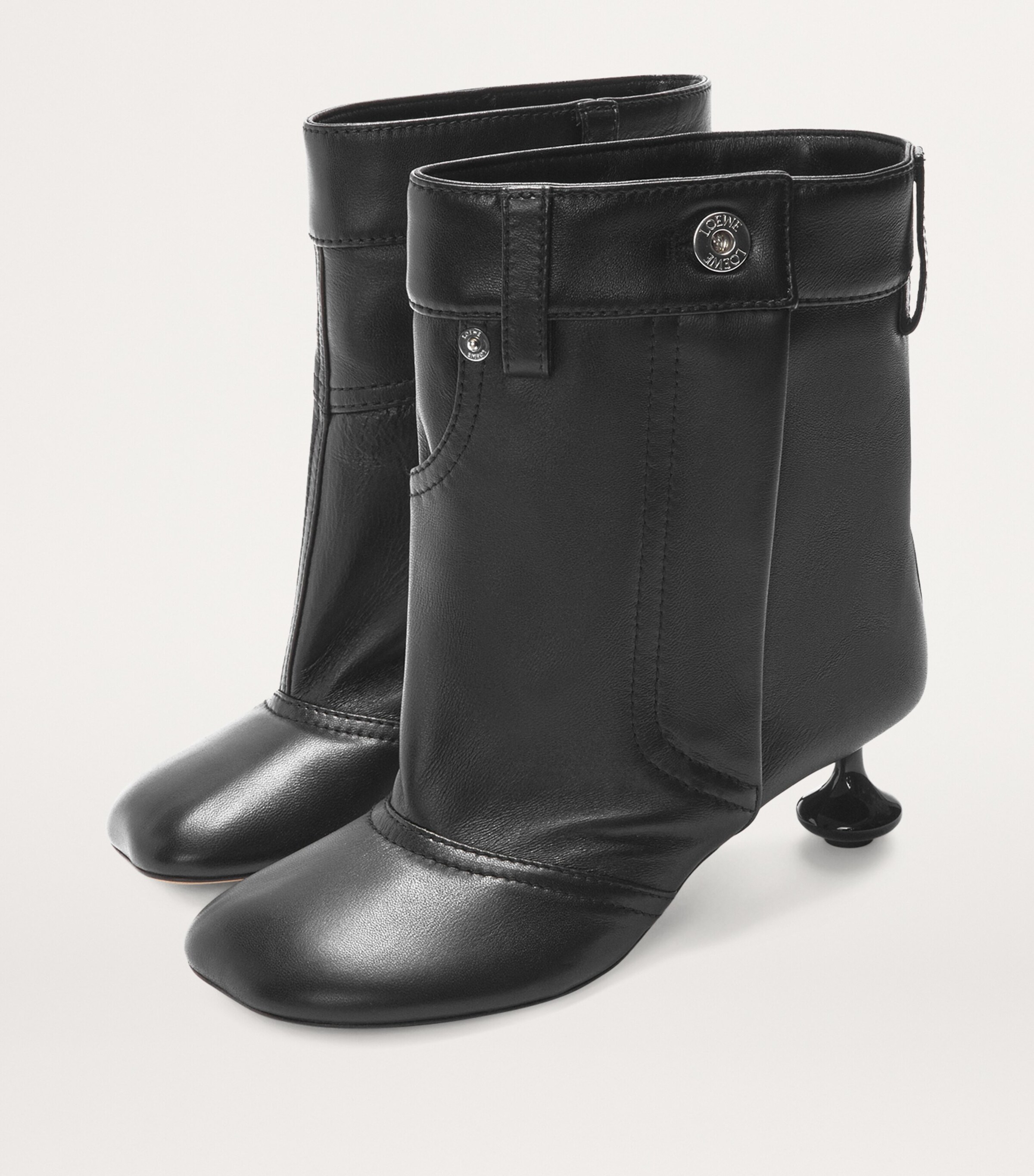 Leather Toy Panta Ankle Boots 45 BLACK Image 3