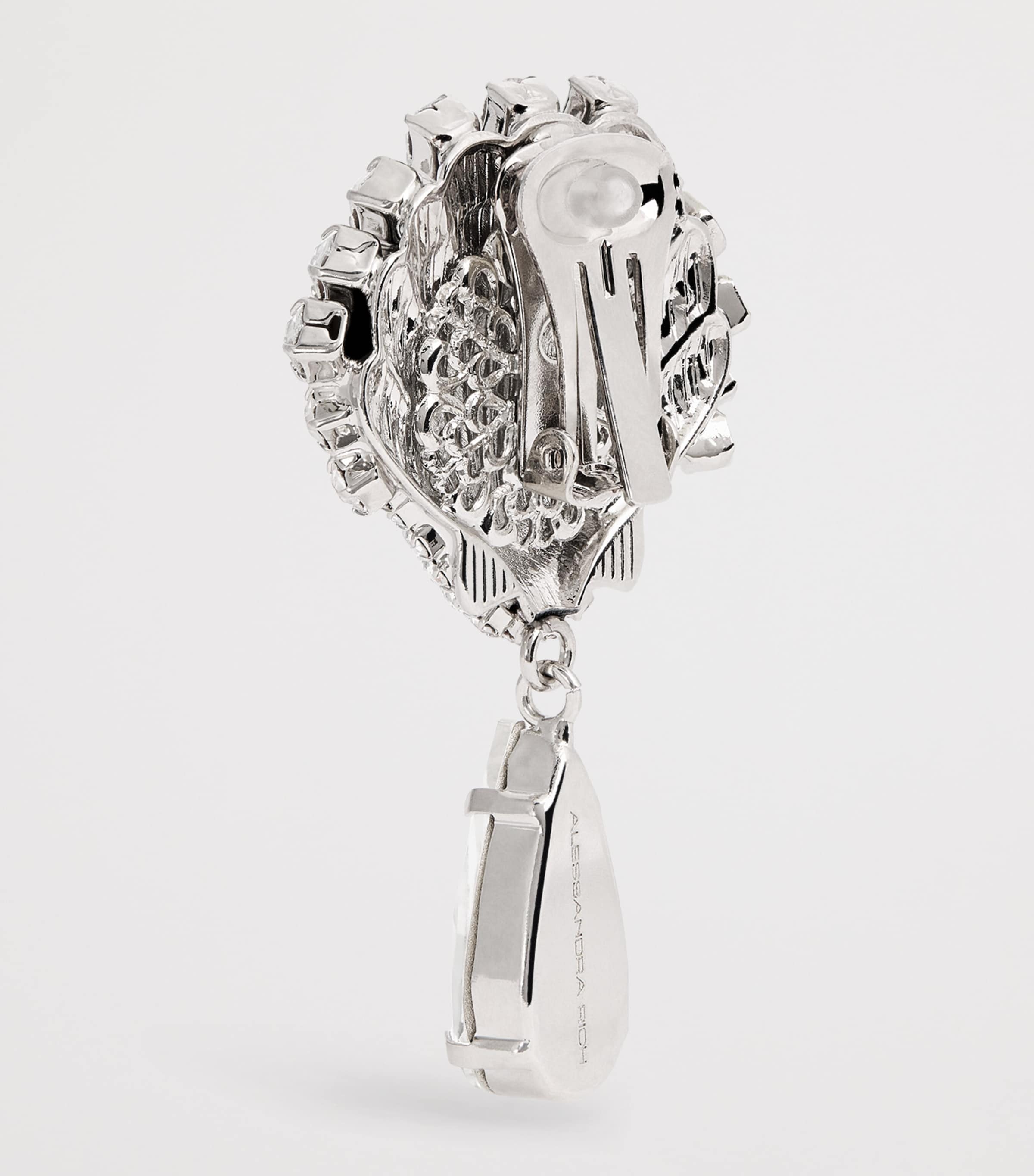 Crystal Shell Earrings 0001 CRY-SILVER Image 4