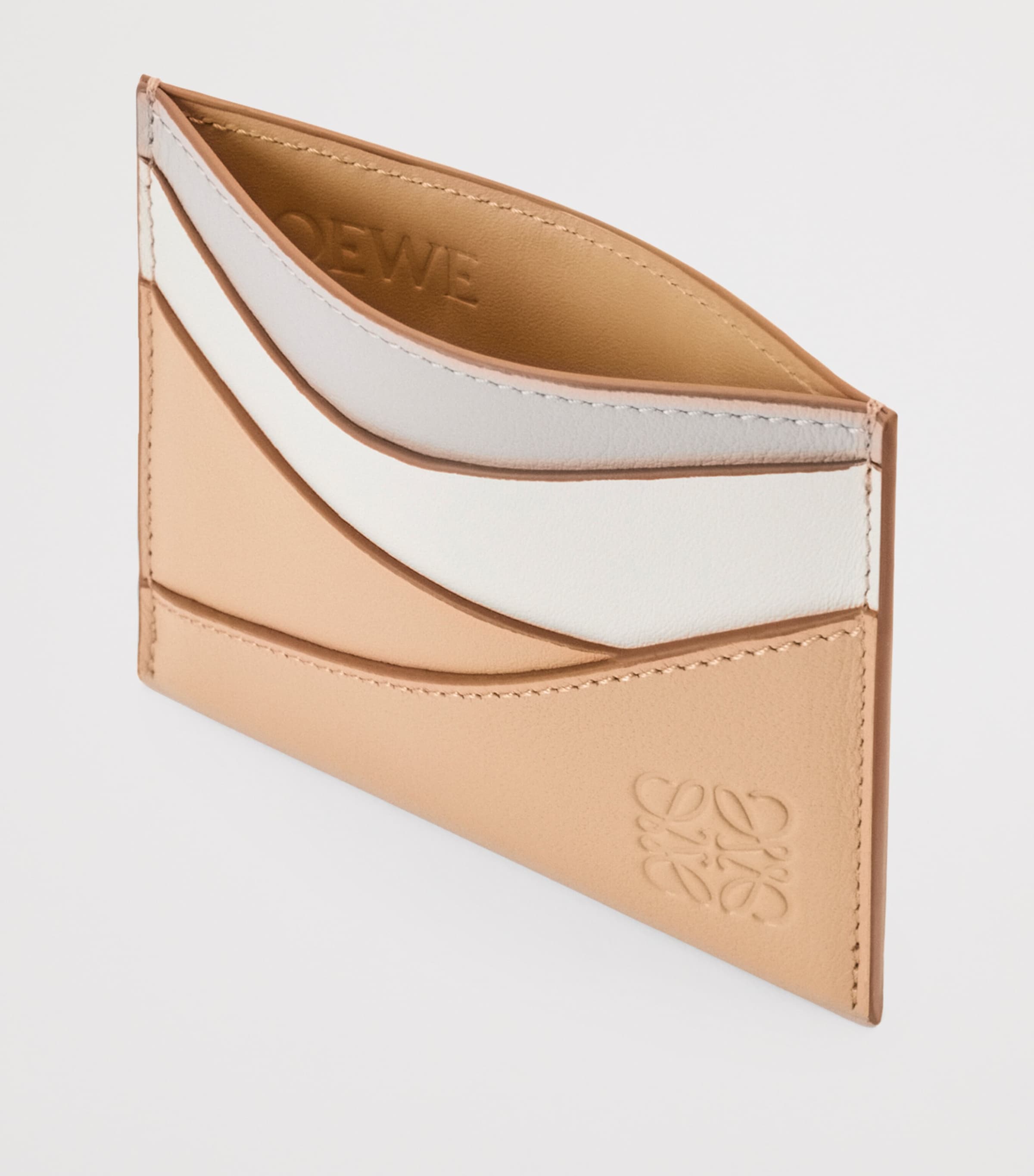 LOEWE Leather Puzzle Card Holder Ghost Silky Beige Image 2