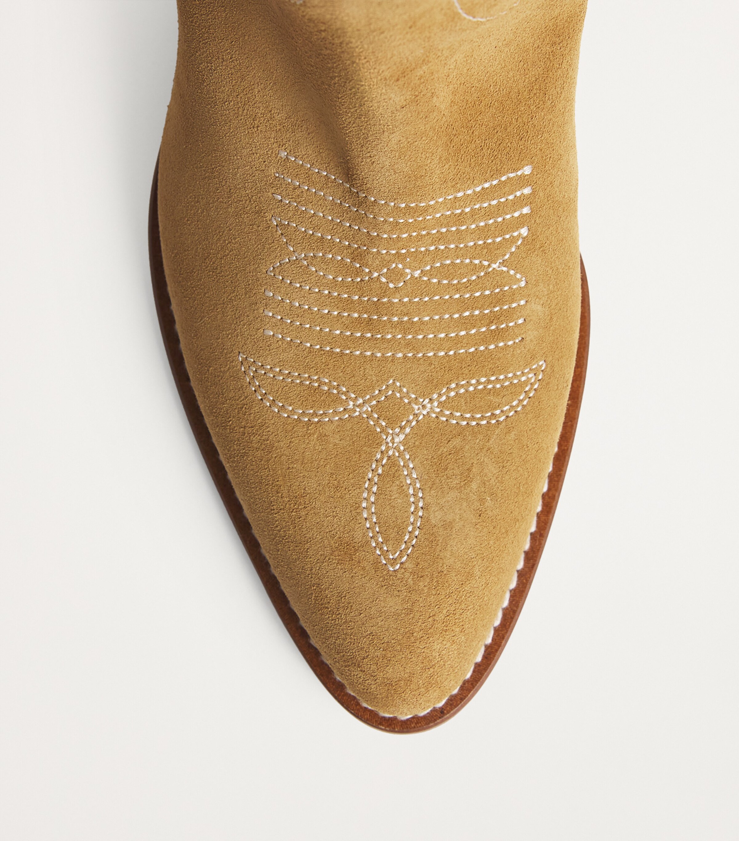 Polo Ralph Lauren Suede Knee-High Boots 35 Caramel Image 4