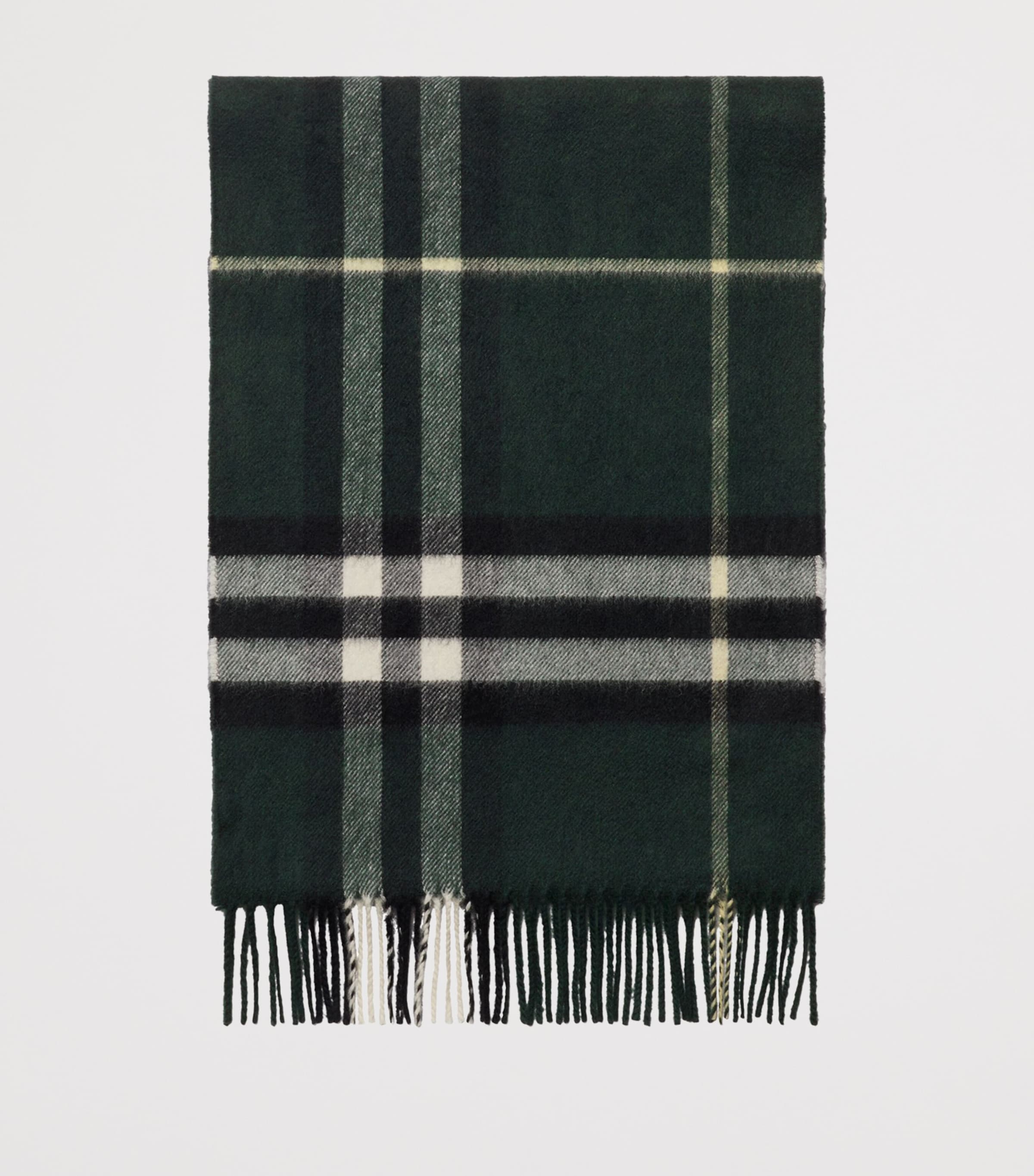 Cashmere Check Scarf ANCHOR GREEN Image 2