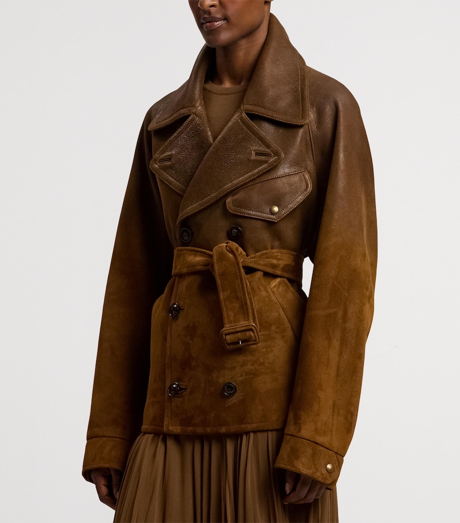 Lamsbkin Eldridge Moto Jacket DISTRESSED BROWN Image 7