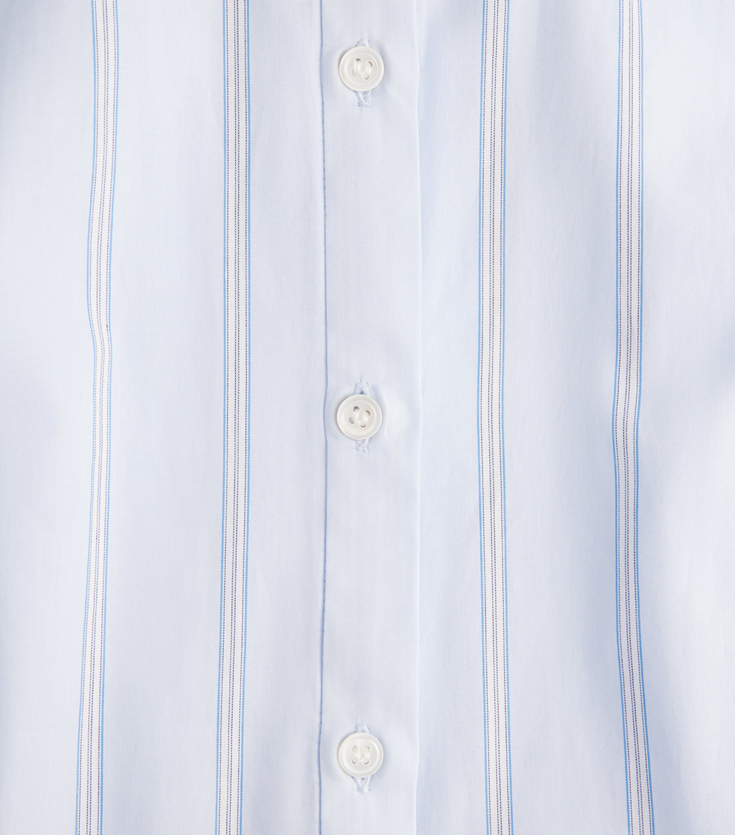 Sandro Paris Womens Cotton Stripe Peplum Shirt Sky Blue Image 6