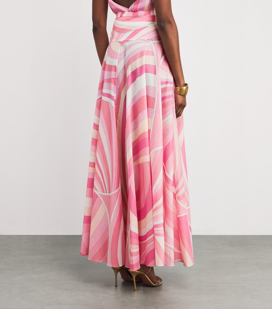 Cotton Printed Maxi Skirt 040 ROSA Image 4