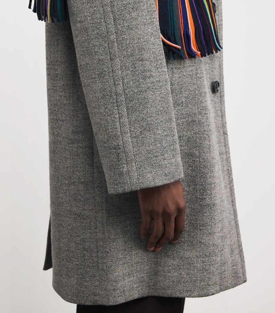 Wool-Cotton Overcoat 72_GREY MELANGE Image 6