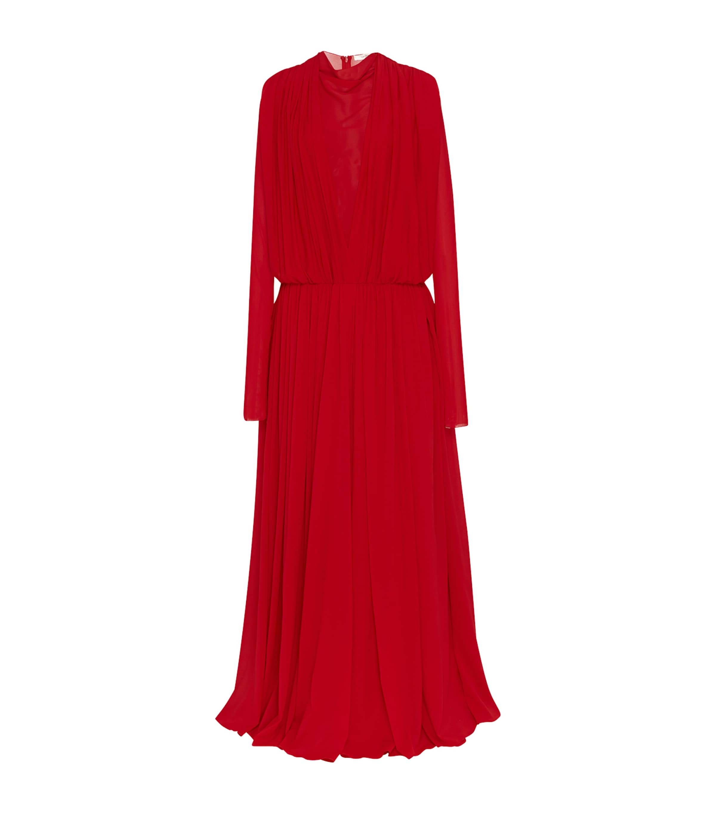 The Row Erald Silk-blend Maxi Dress In Red