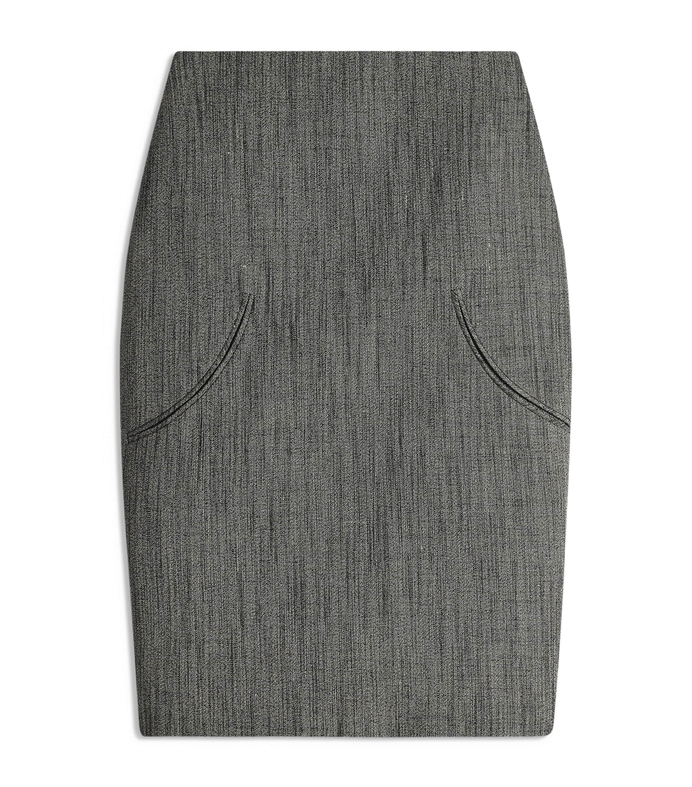 Schiaparelli Womens Canvas Pencil Skirt Grey Image 1