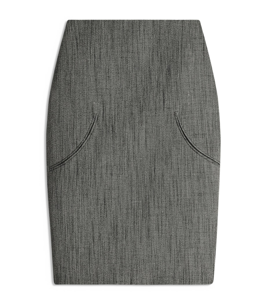 Schiaparelli Womens Canvas Pencil Skirt Grey Image 1