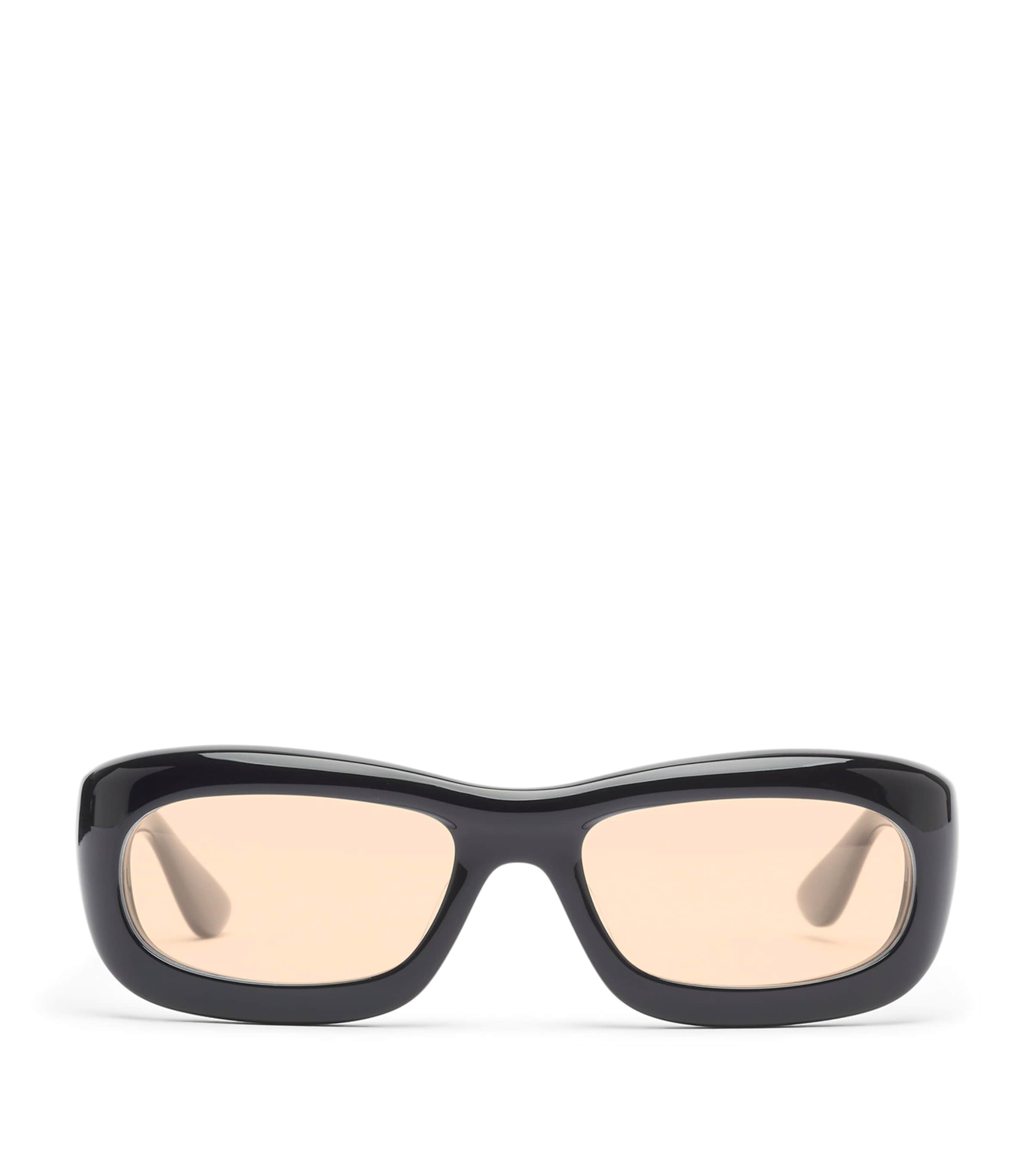 Acetate Ghaib Sunglasses BLACK/AMBER LENS Image 1