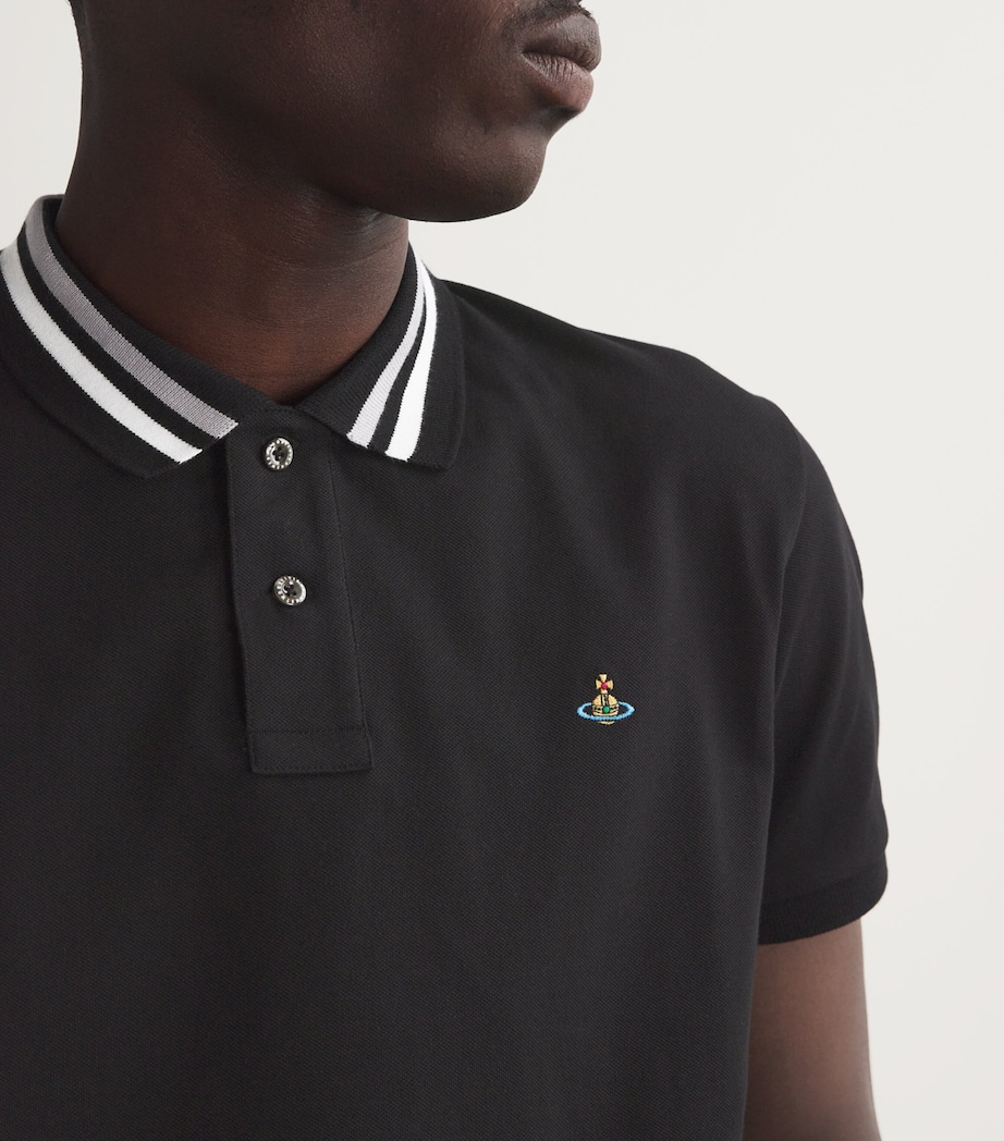Cotton Orb Polo Shirt N401-BLACK Image 6