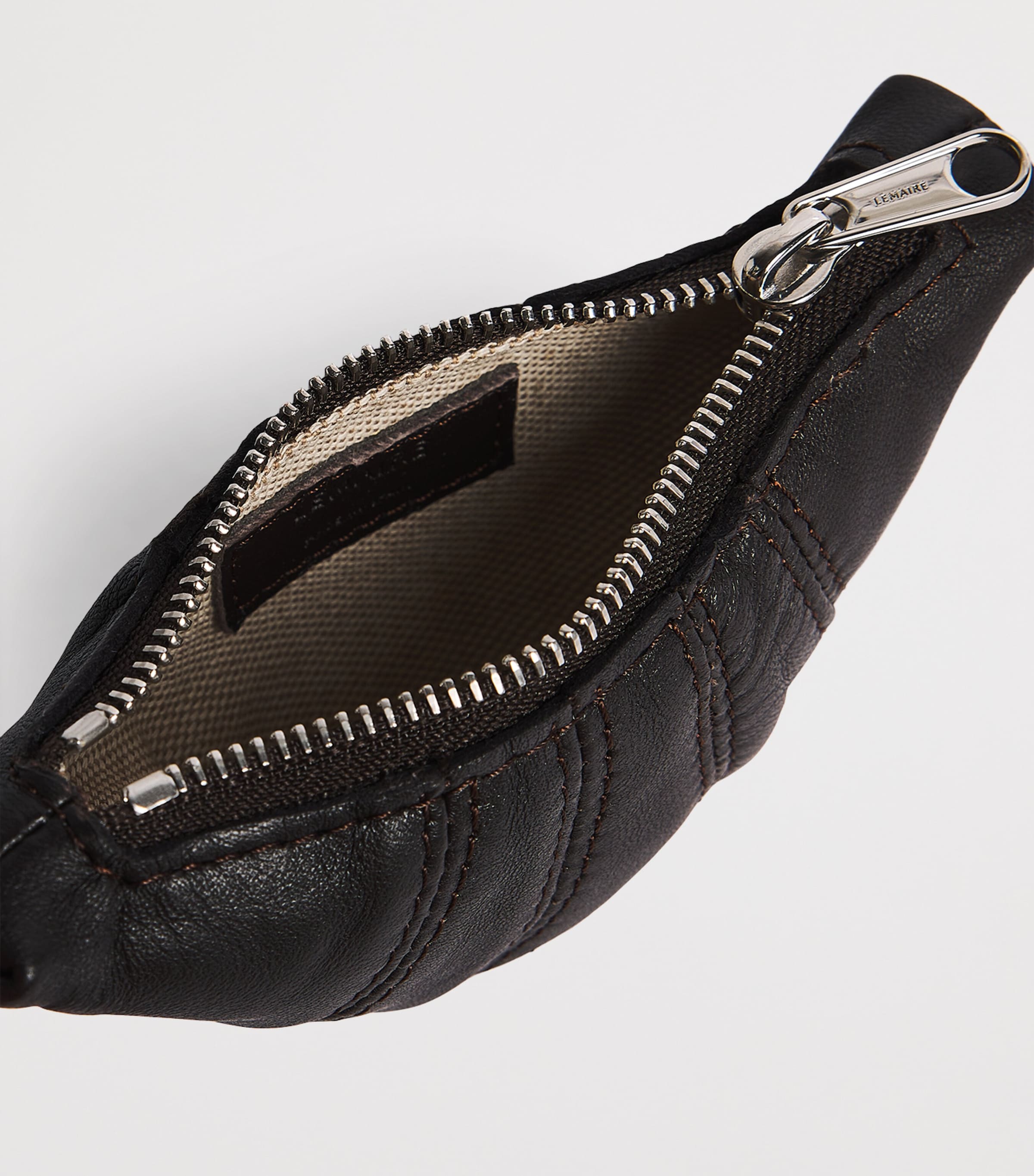 Nappa Leather Croissant Keyring DARK CHOCOLATE BR490 Image 3