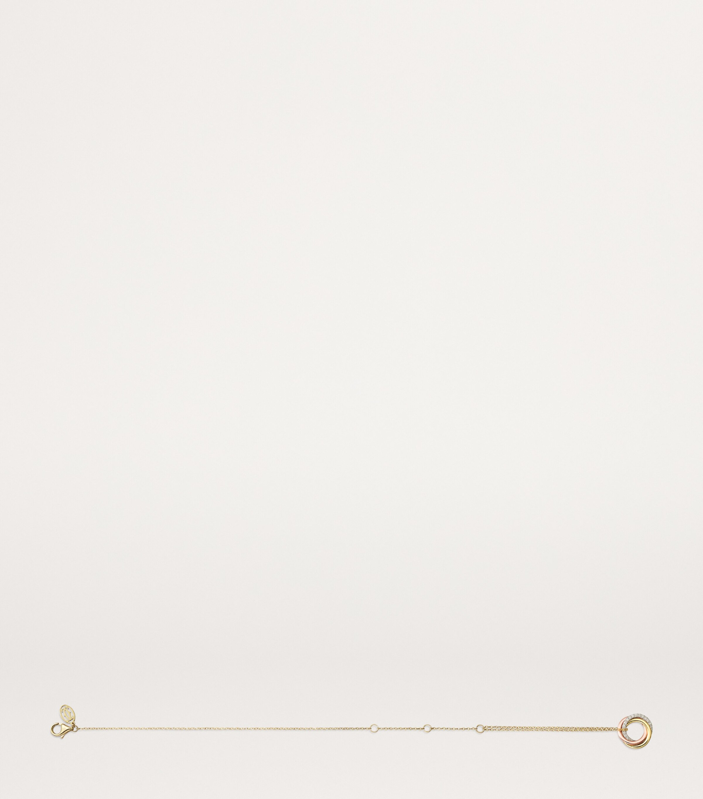 White, Yellow, Rose Gold and Diamond Trinity Bracelet MIXED GOLD Image 4