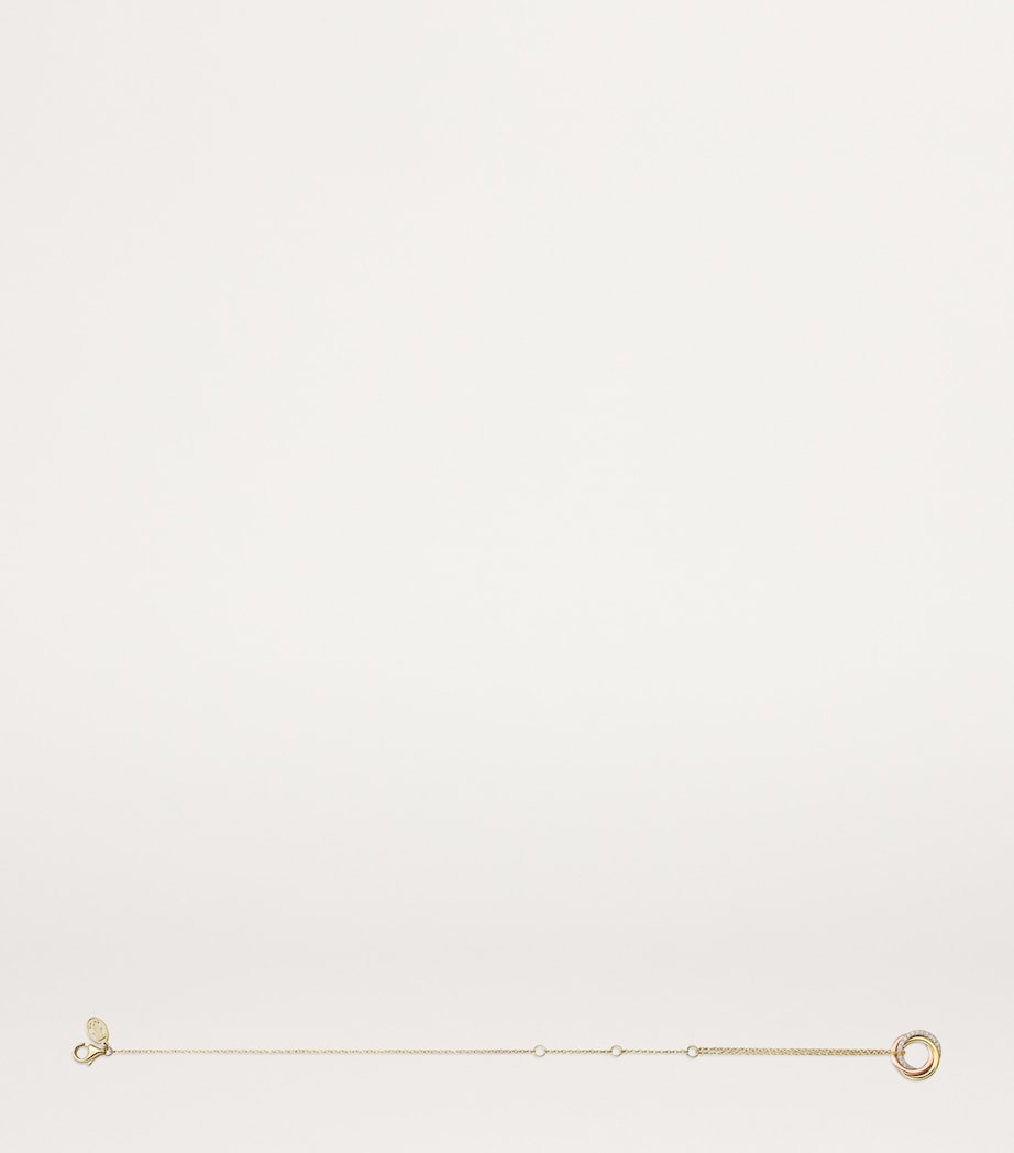 White, Yellow, Rose Gold and Diamond Trinity Bracelet MIXED GOLD Image 4
