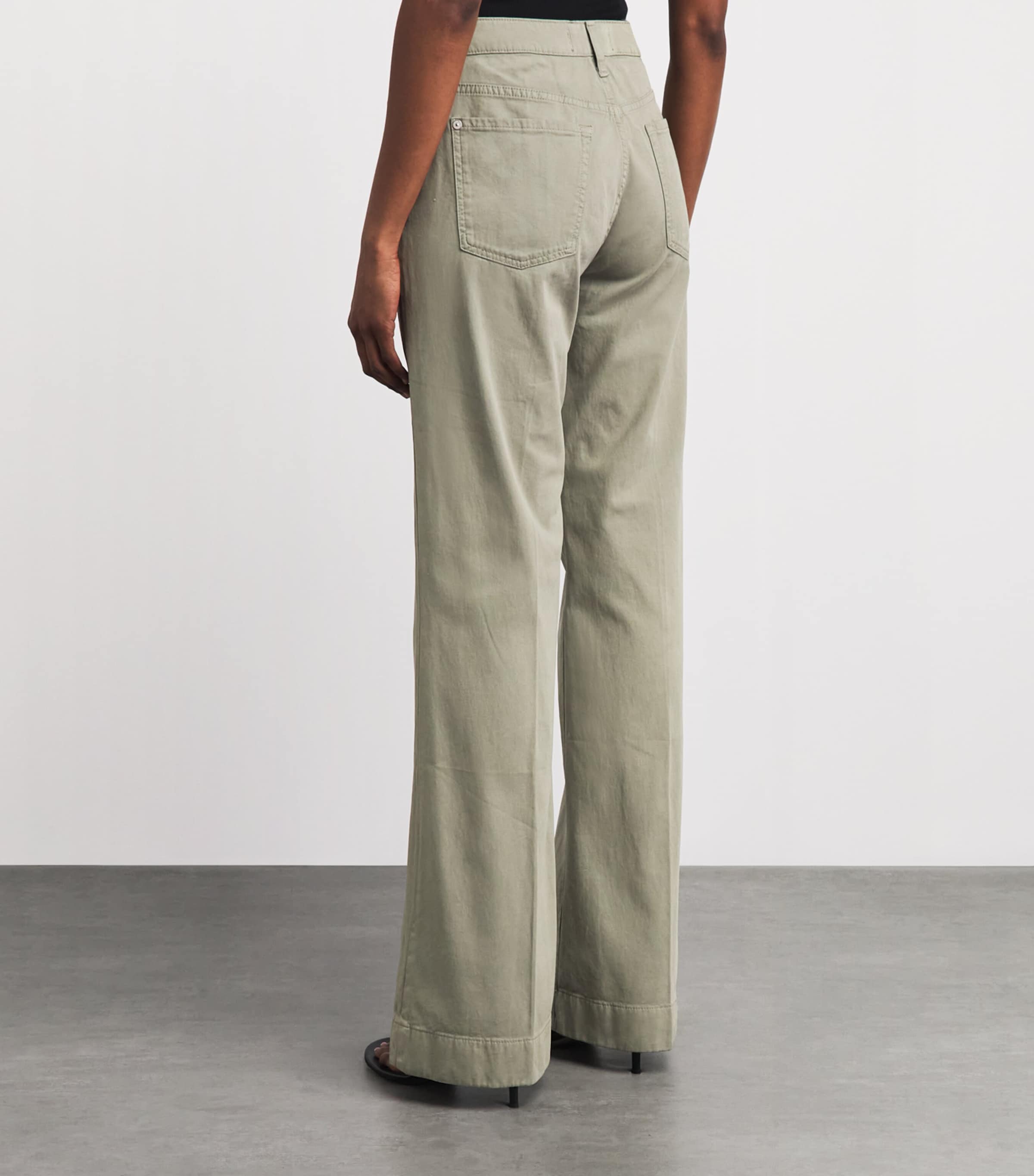 7 For All Mankind Womens Modern Dojo Soho Wide-Leg Jeans Cmfrt Twill M Image 5