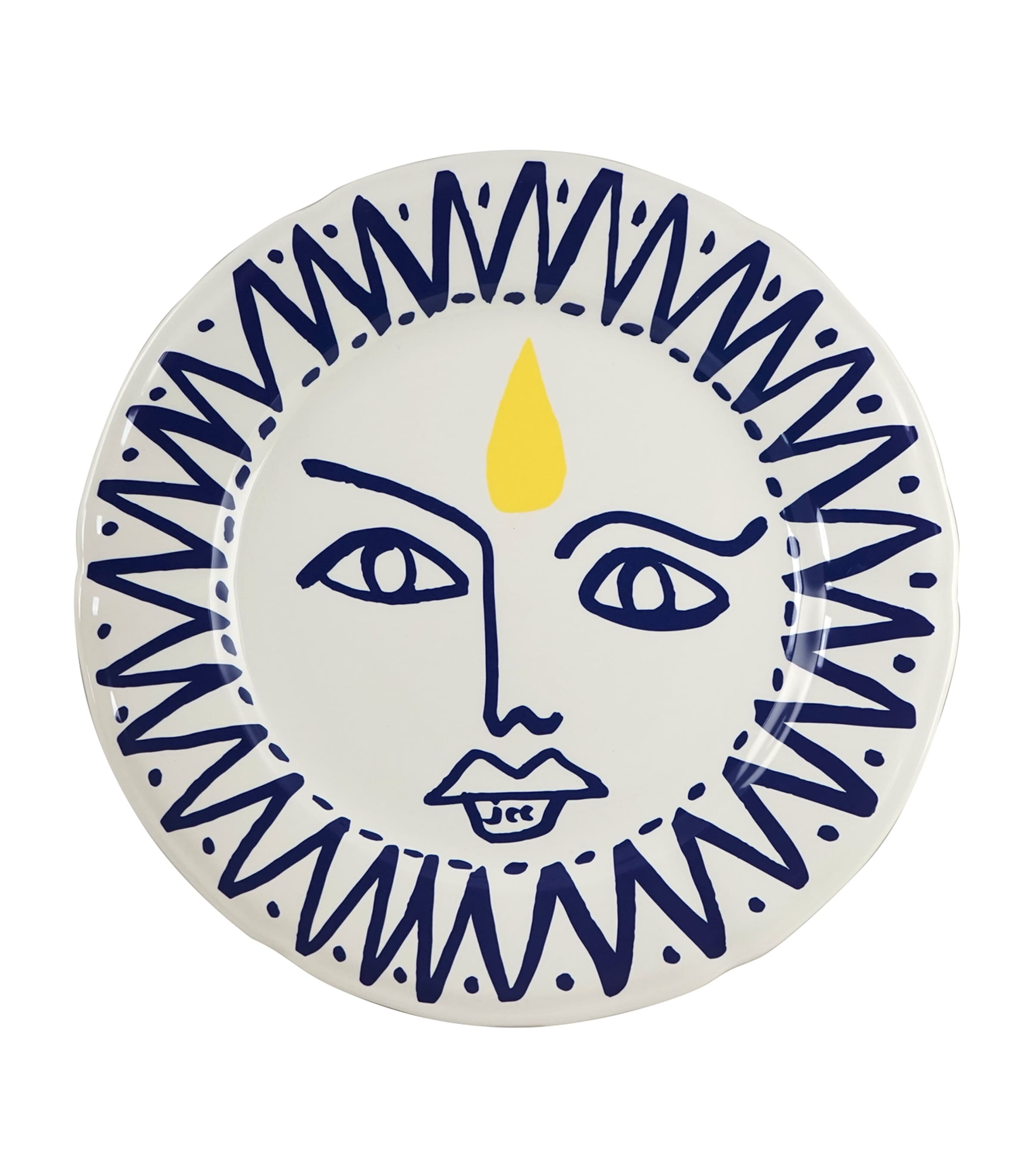 Set of 6 Archipel Dessert Plates (23cm) WHITE, BLUE Image 3