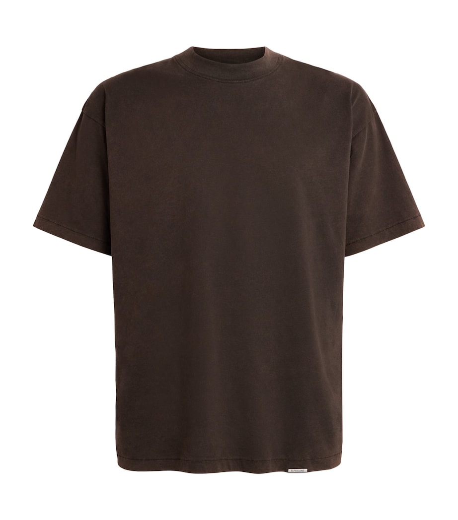 Represent Mens Cotton Initial T-Shirt Coffee Image 1