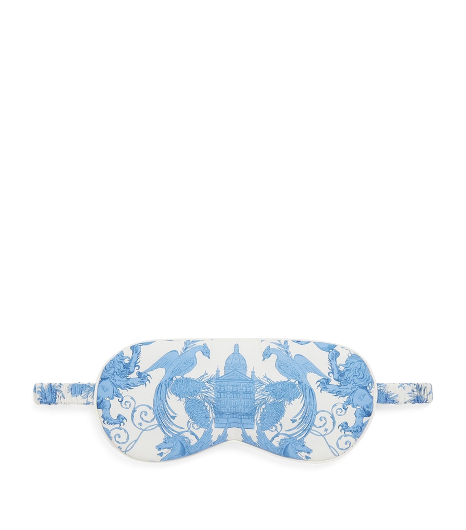 Cotton Menagerie Print Sleep Mask BLUE Image 1