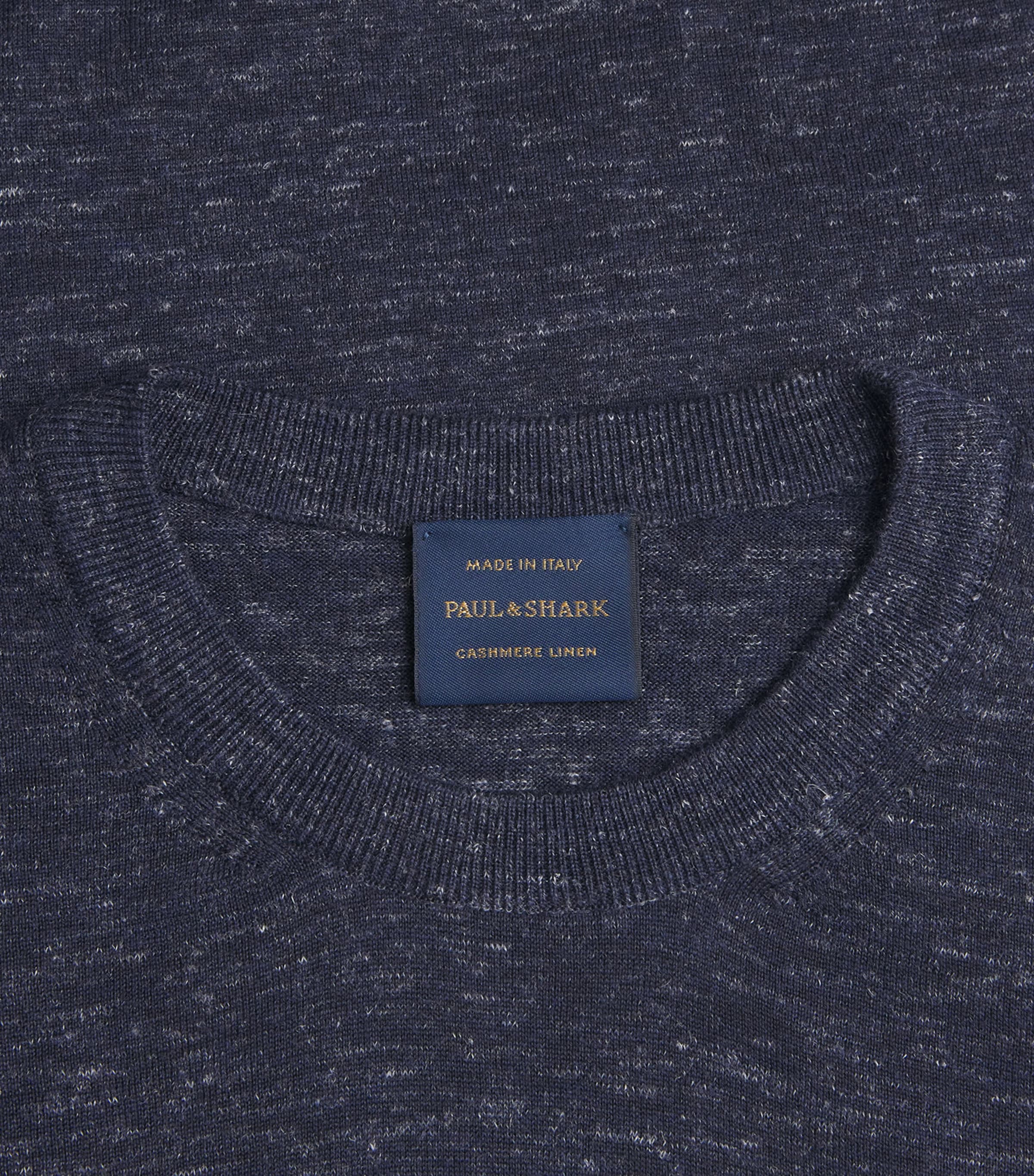 Paul & Shark Mens Silk-Cashmere-Linen T-Shirt Blue Image 6