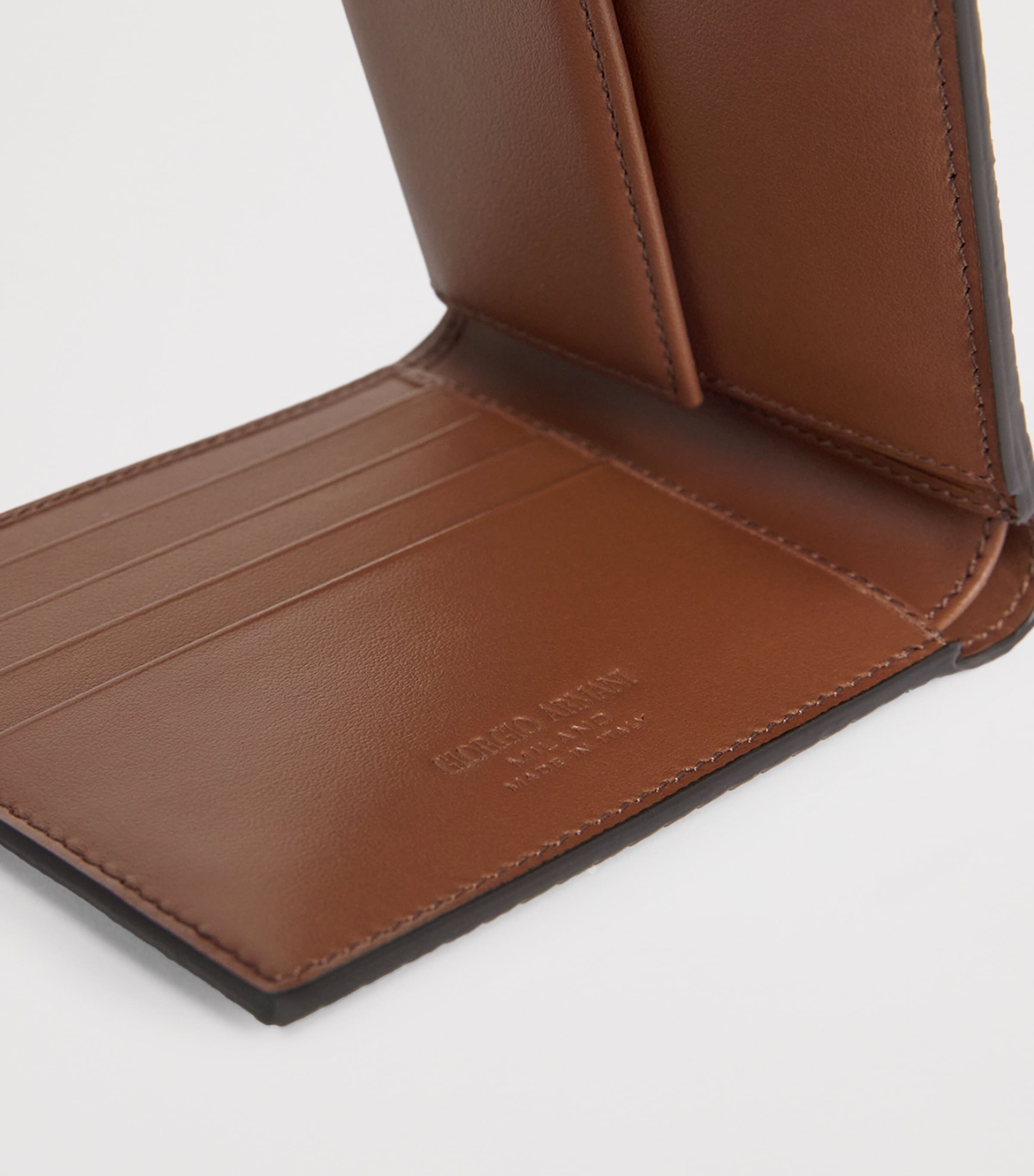 Calf Leather Embossed Bifold Wallet UA005 Image 4