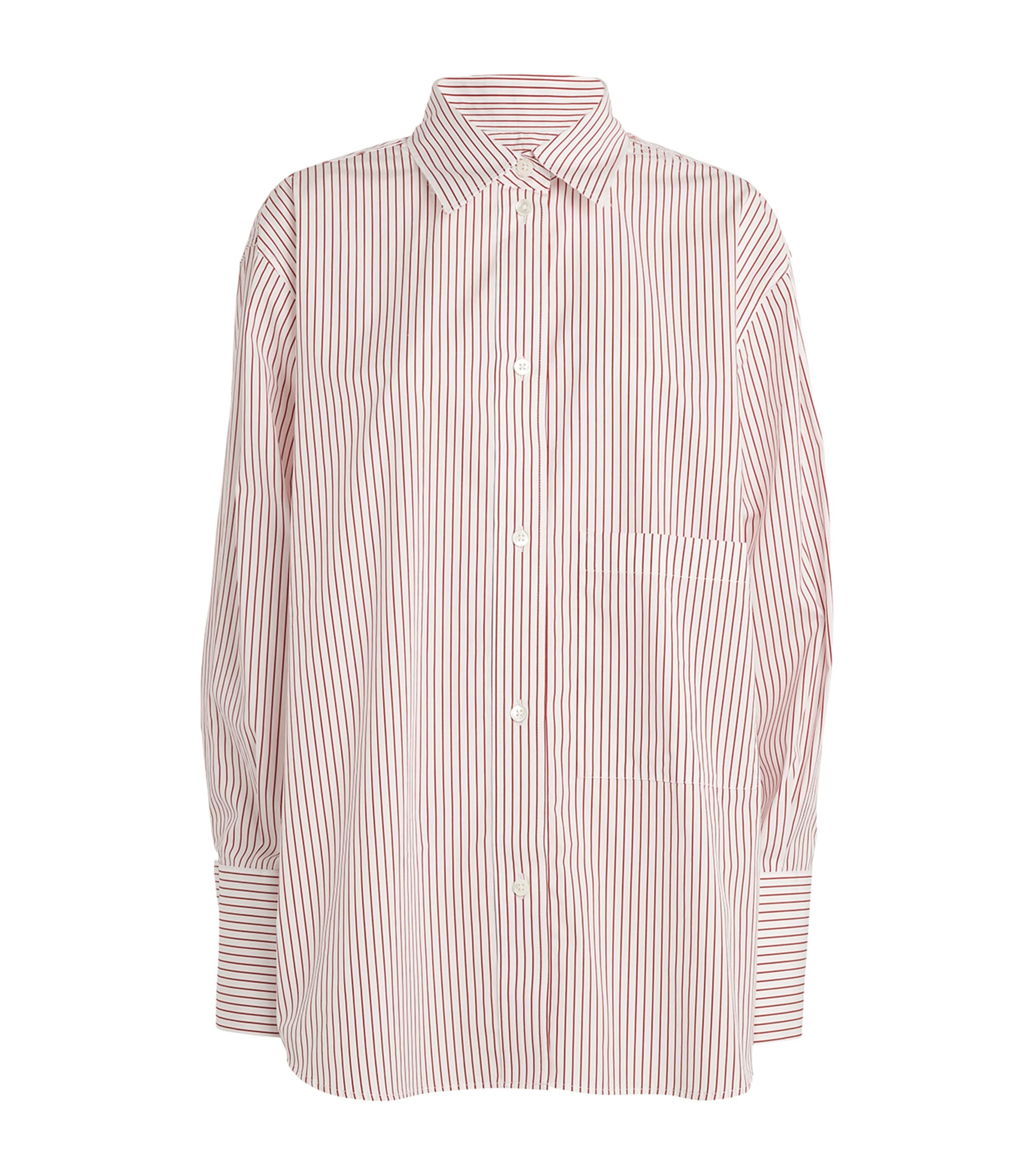 Rohe Oversized Striped Shirt In White