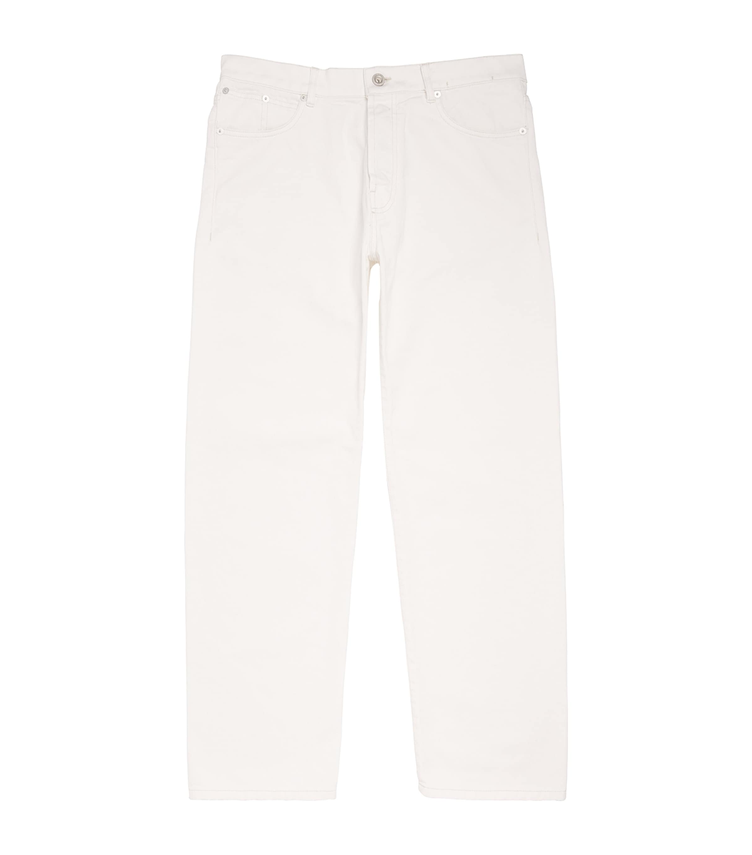 C.P. Company Mens Mid-Rise Straight Jeans Gauze White Image 1