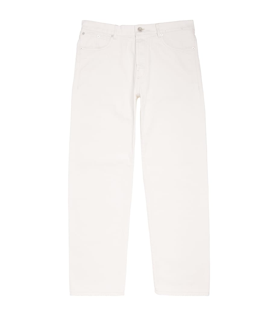 C.P. Company Mens Mid-Rise Straight Jeans Gauze White Image 1