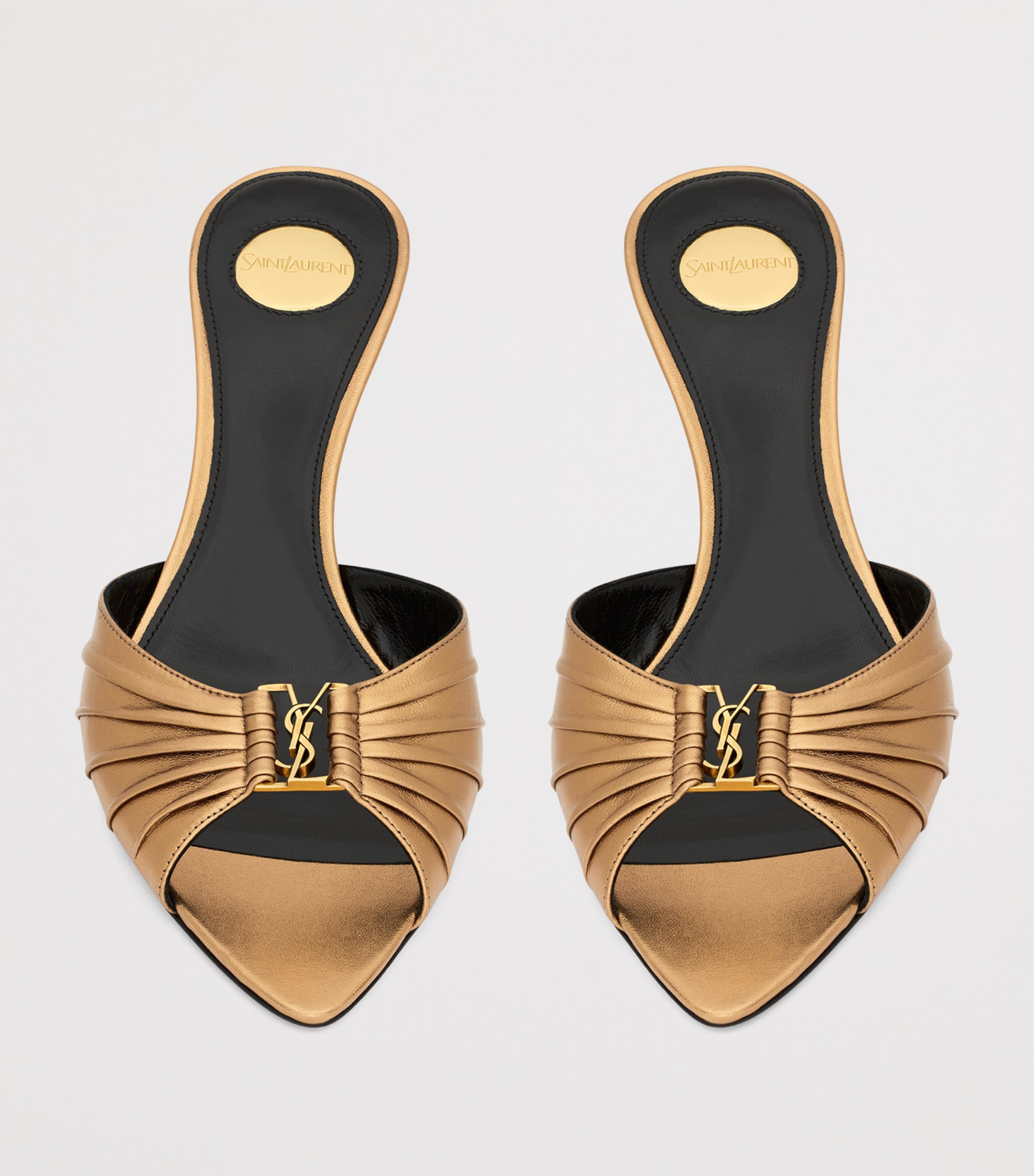 Saint Laurent Leather Babylone Mules 60 Image 3