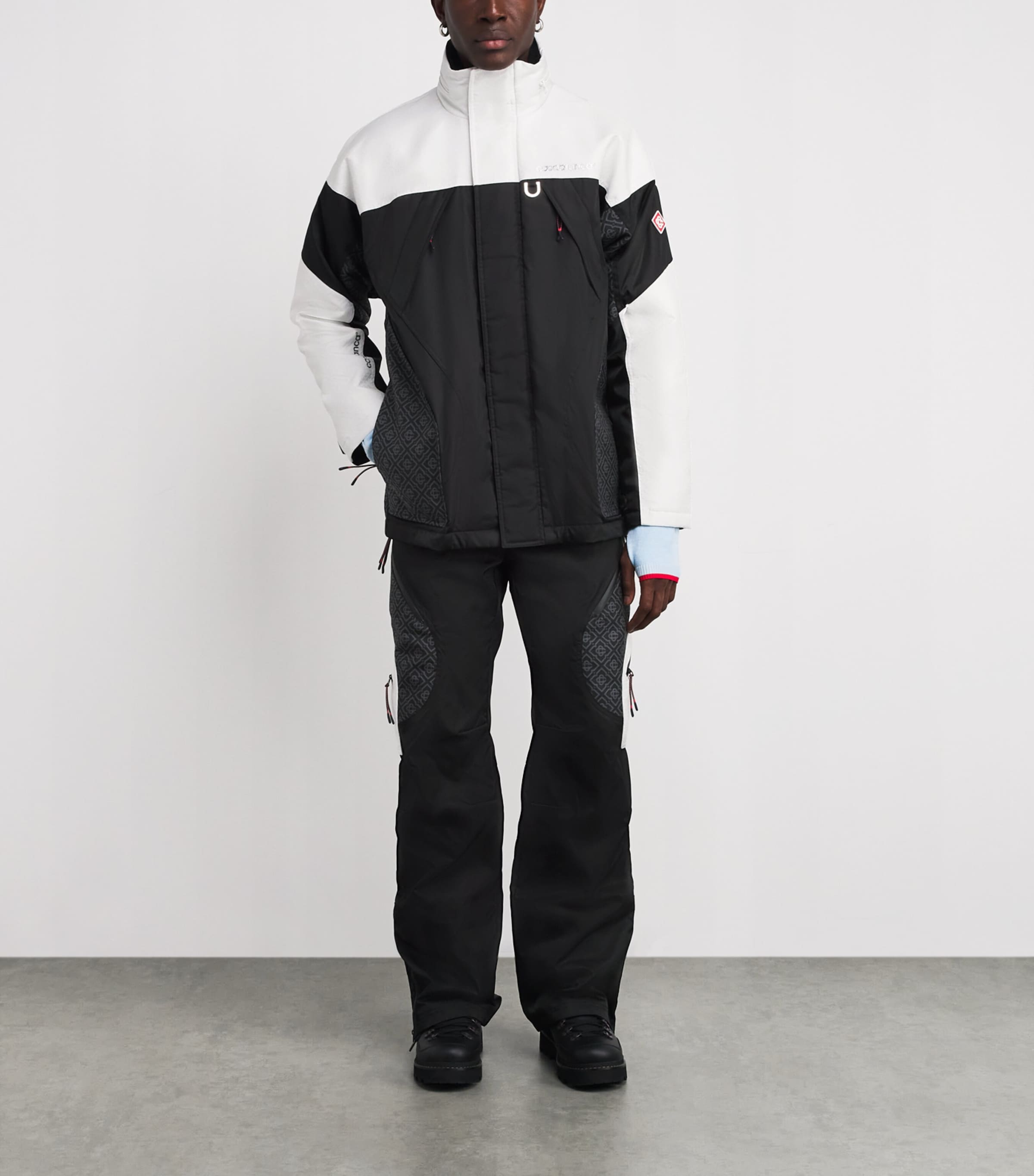 Ripstop Down Cargo Ski Trousers BLACK MONOGRAM Image 2