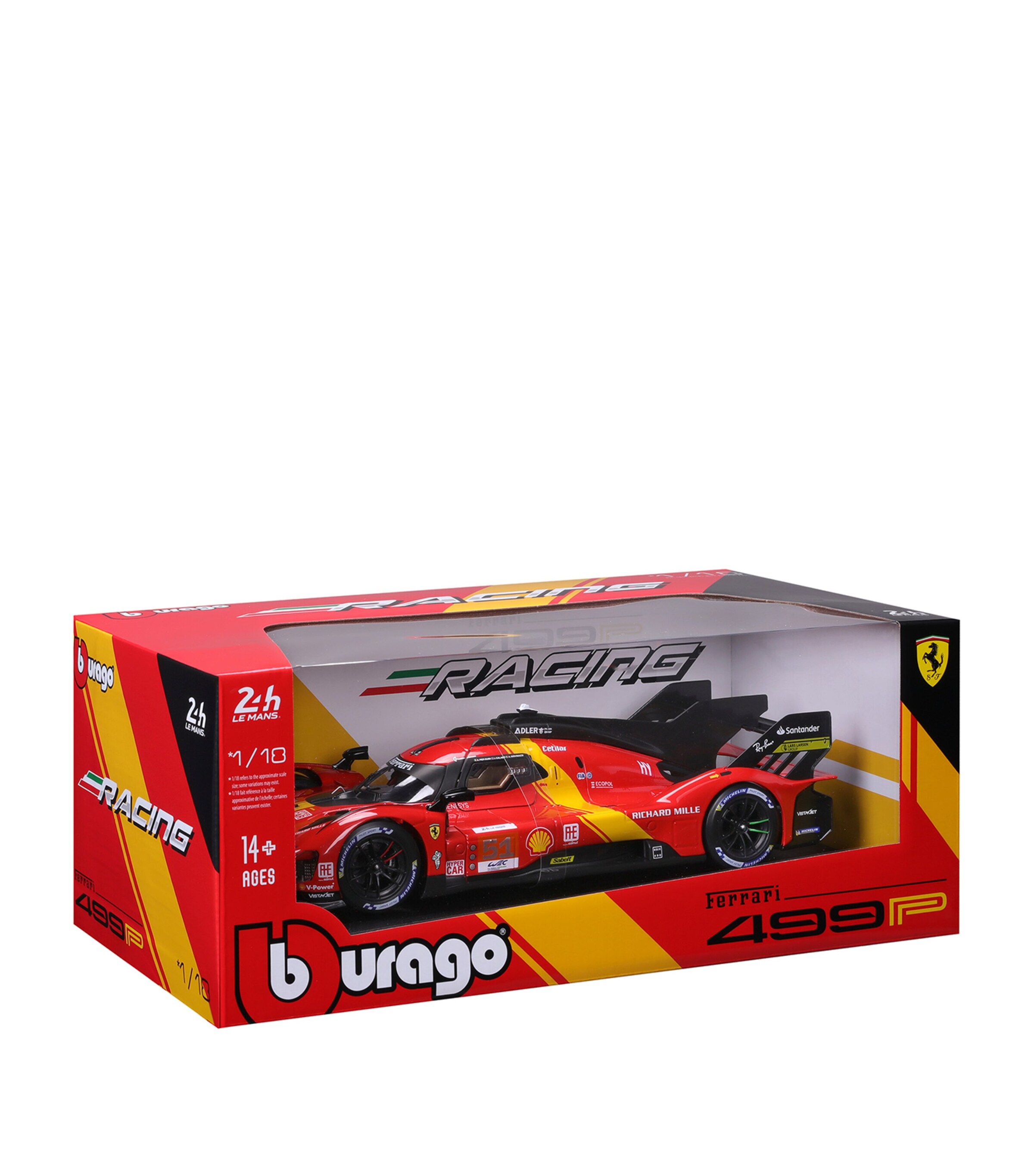 Ferrari Racing 499P Le Mans Hypercar 1:18 Model MULTI Image 8