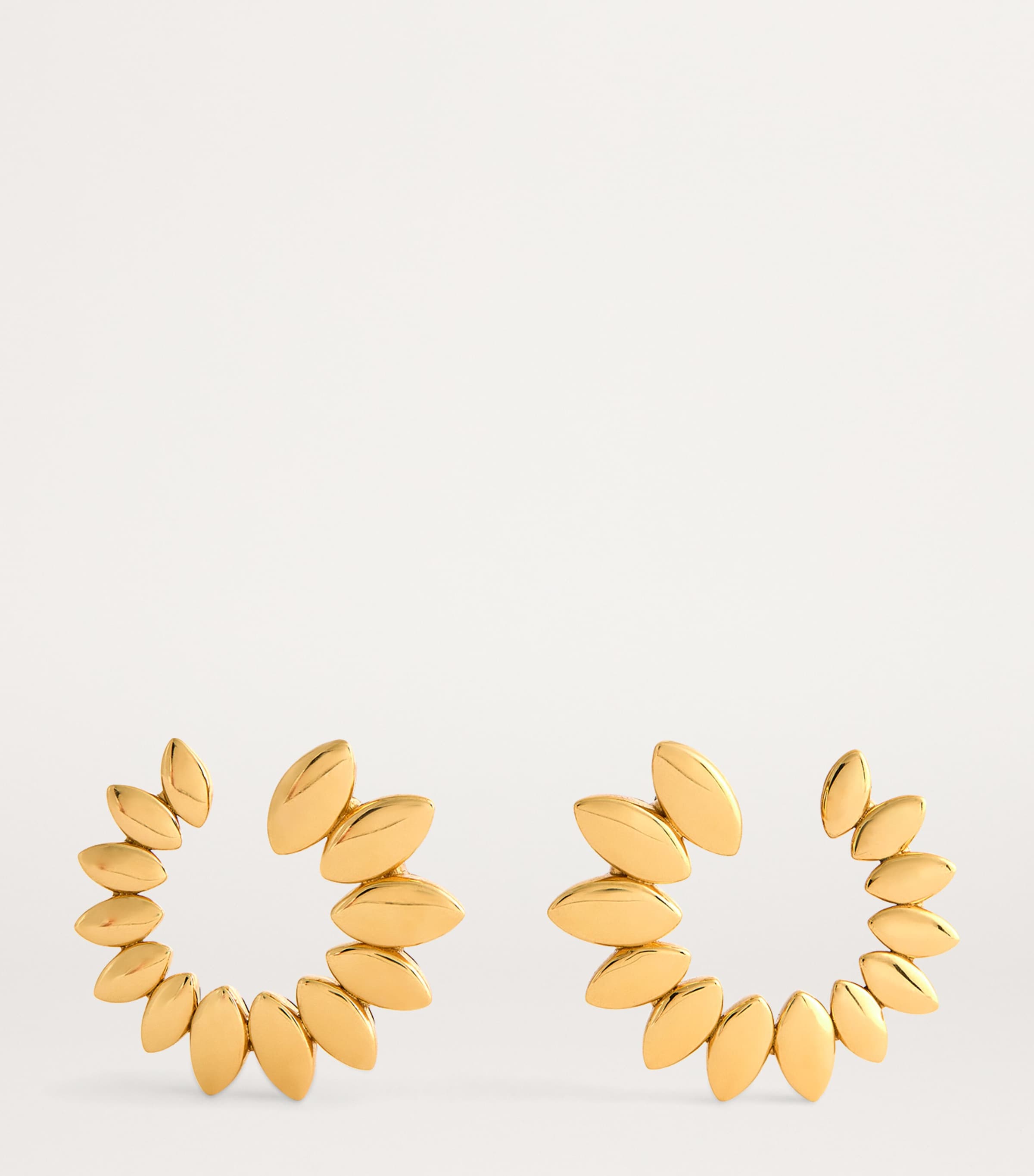 Netali Nissim Yellow Gold Navette Hoop Earrings | Fine Jewellery | Fine Earrings | Hoop Earrings | Designers | Netali Nissim