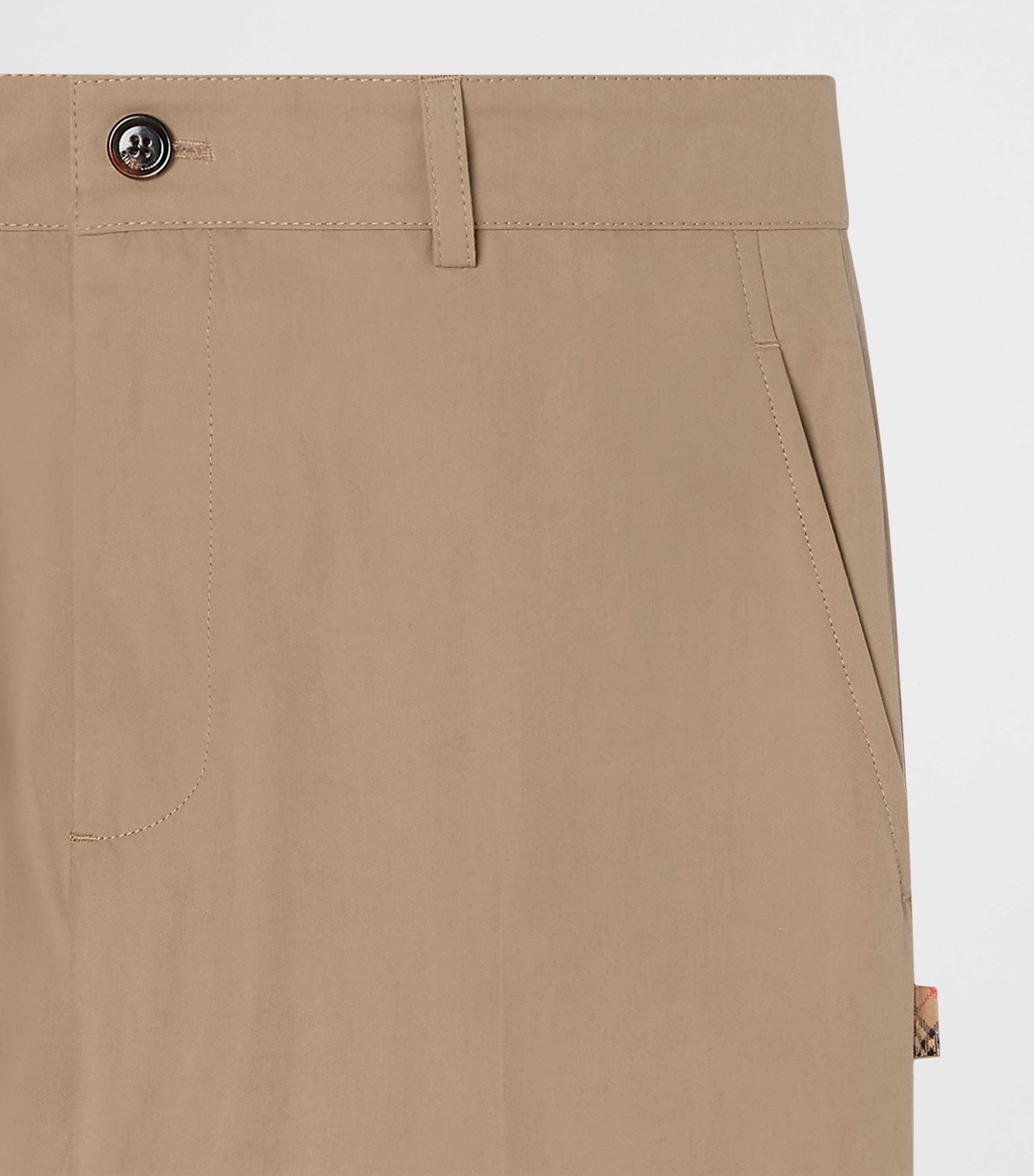 Burberry Mens Cotton Twill Slim Chinos Saltmarsh Beige Image 4