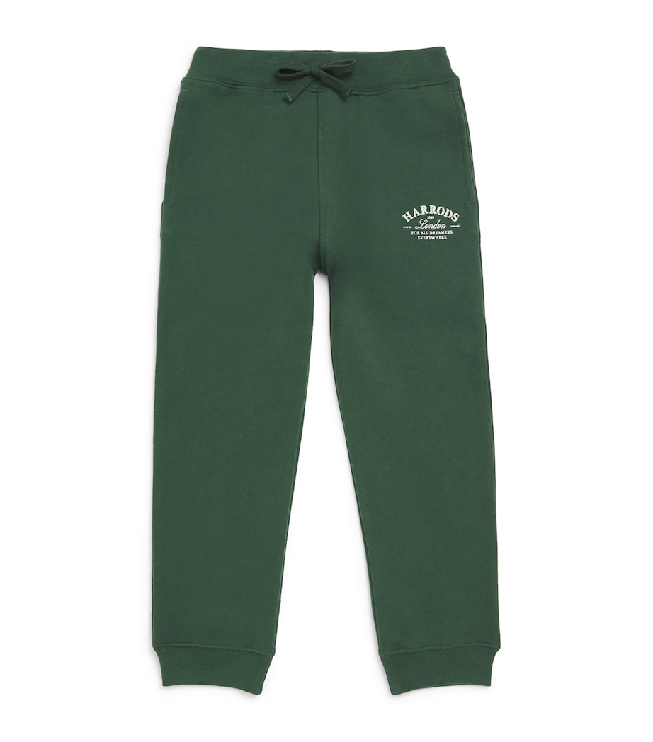 Fleece-Lined Logo Sweatpants (2-8 years) HARRODS GREEN Image 1