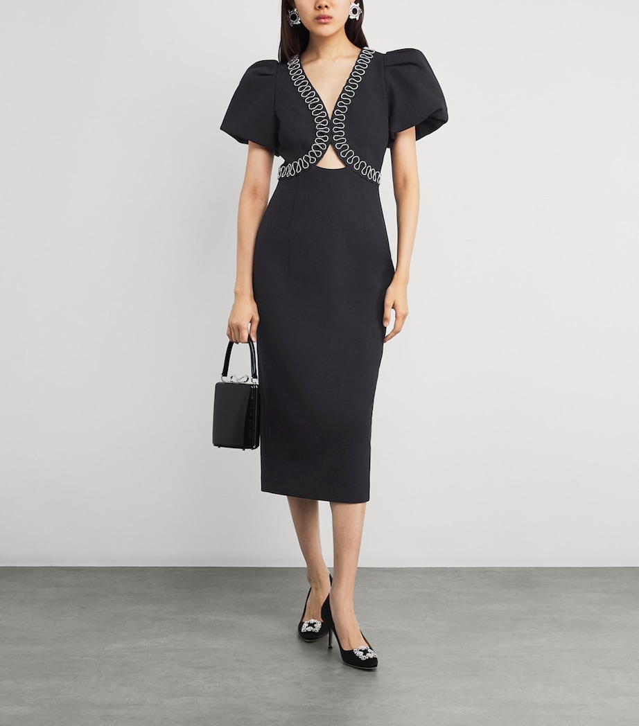 Embellished Nyx Midi Dress BLACK Image 2