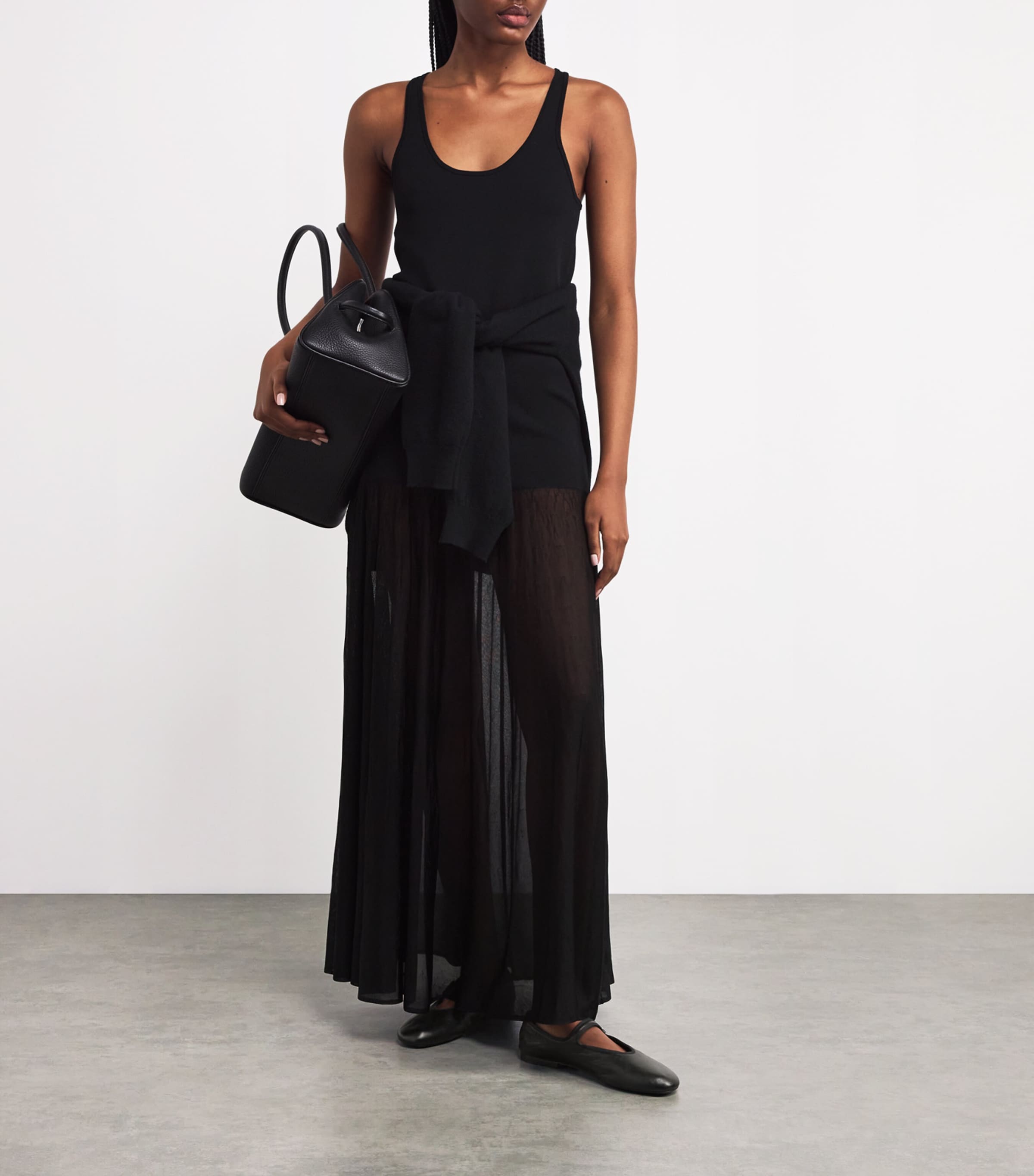 Boheme Leather Mary Jane Flats BLACK Image 2