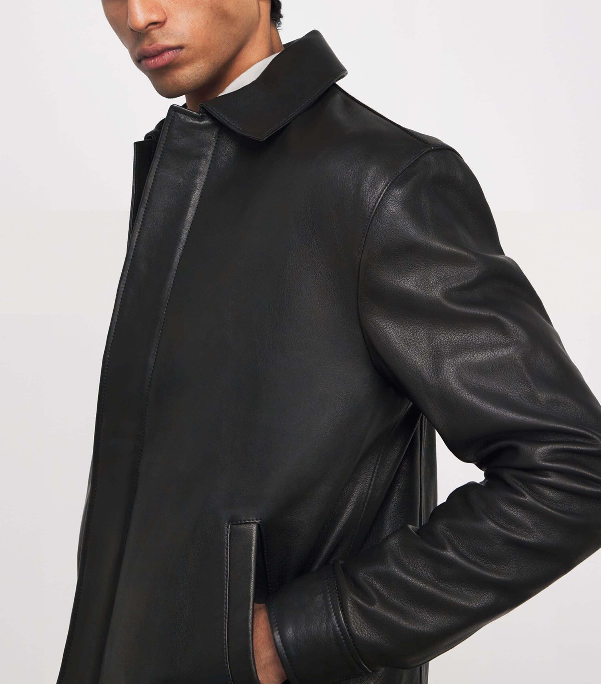 Leather Landon Jacket BLACK Image 6